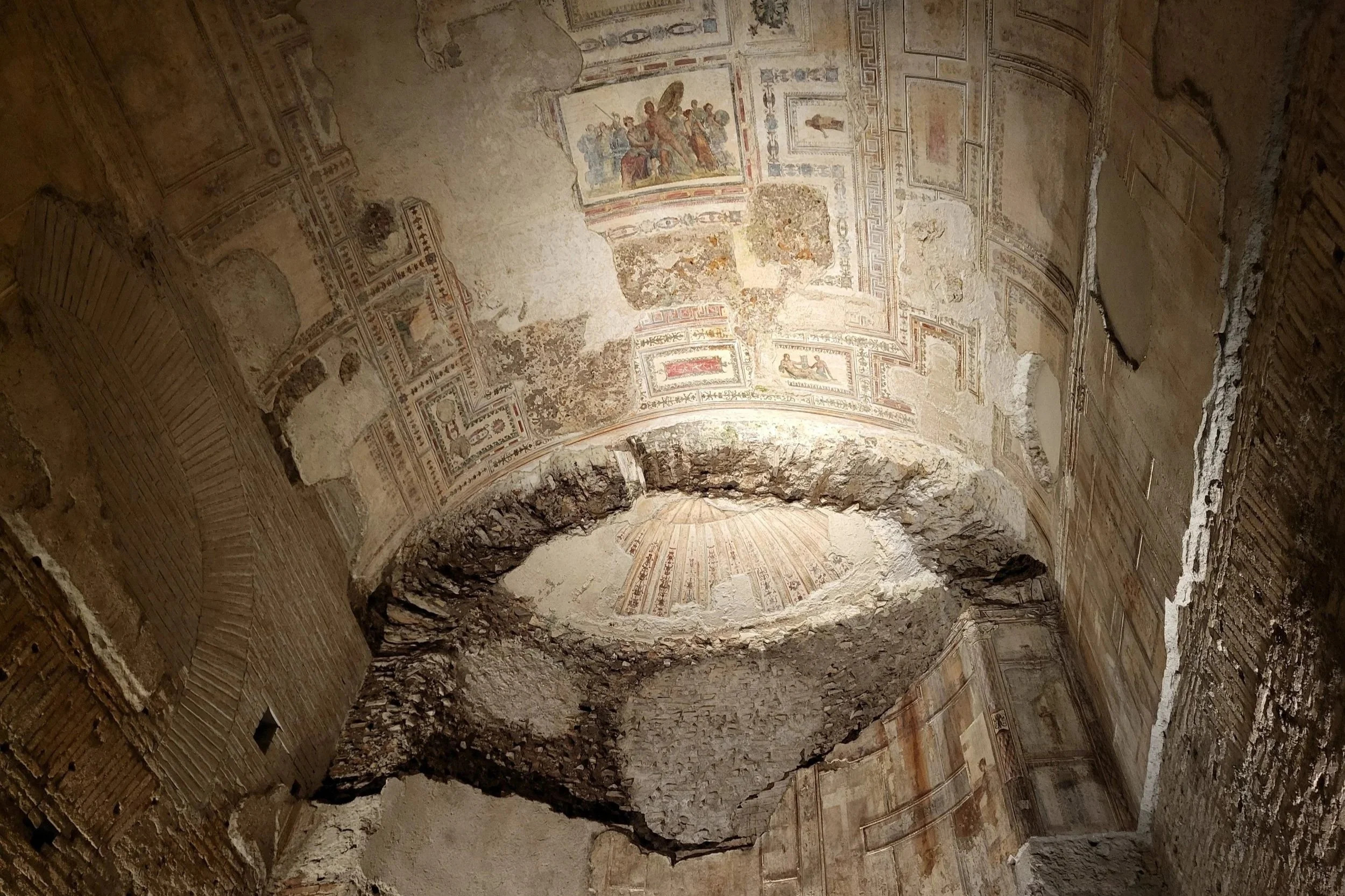 Ceiling fresco in the Domus Aurea Rome