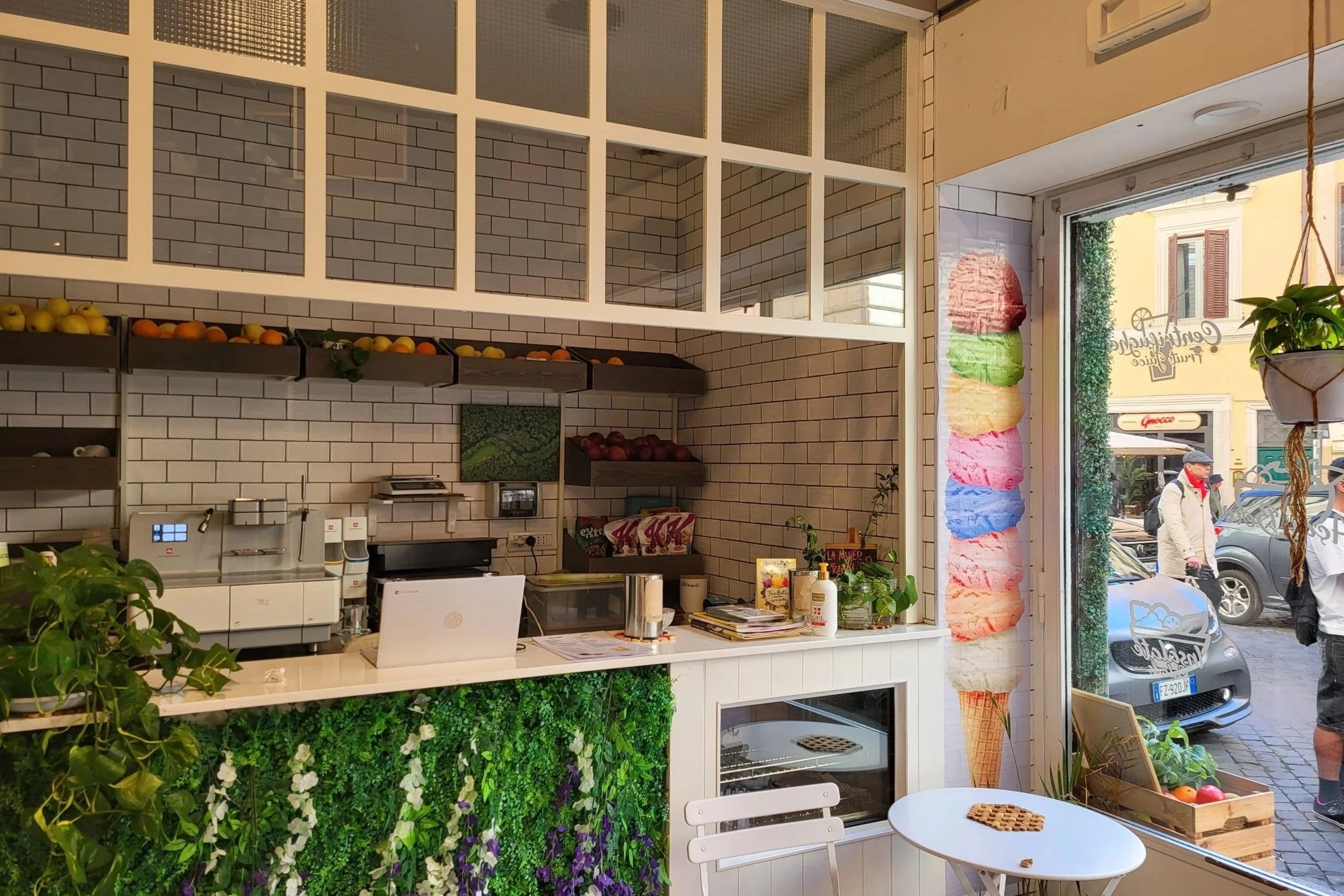 Inside Yummy Superfood Café in Rome