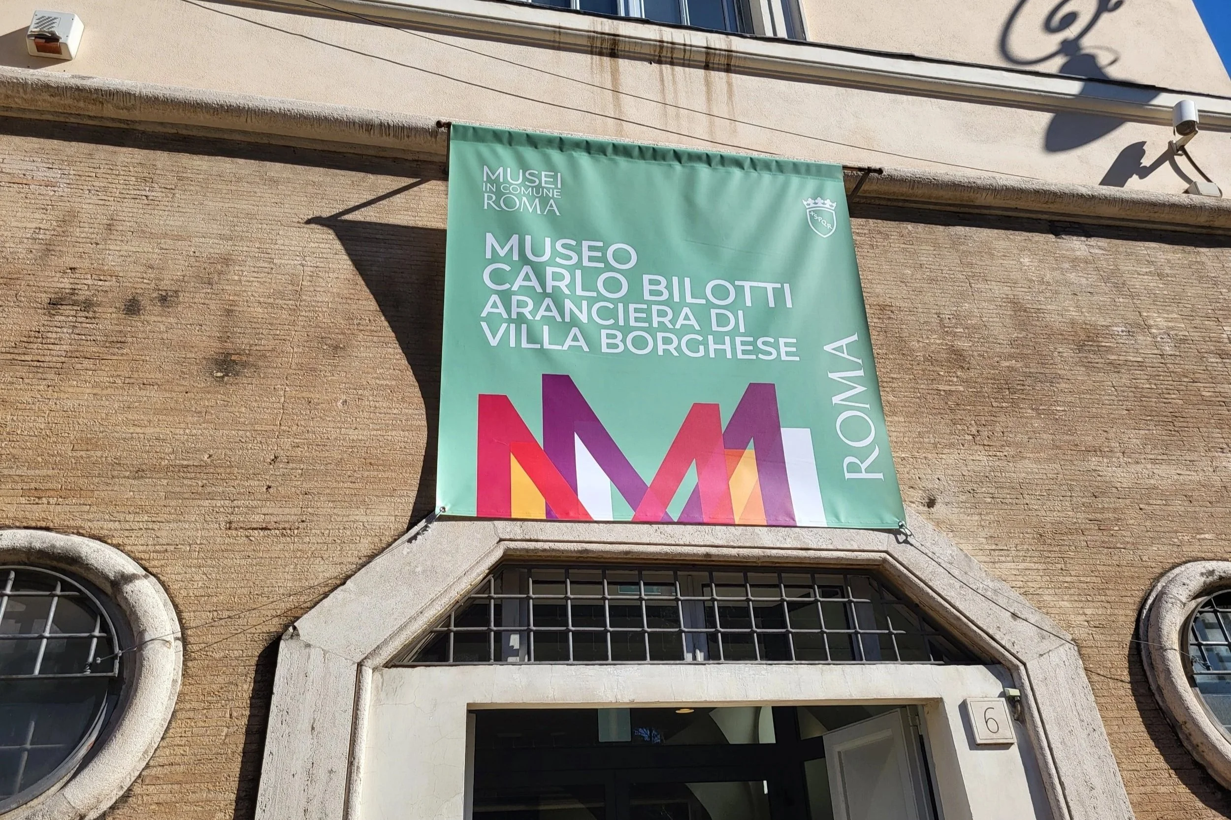 Entrance of Museo Carlo Bilotti in Rome