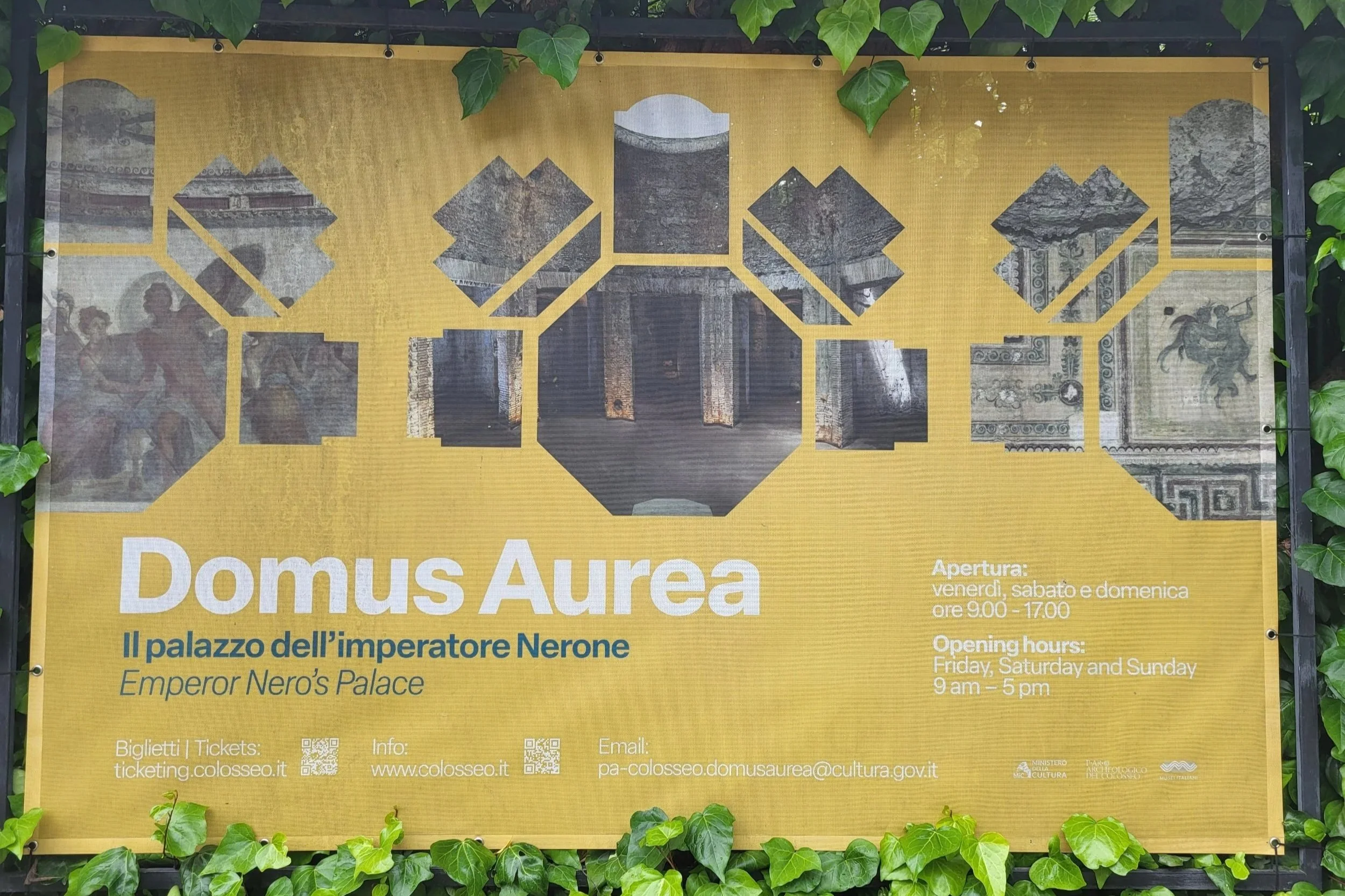 Entrance to the Domus Aurea near the Colosseum