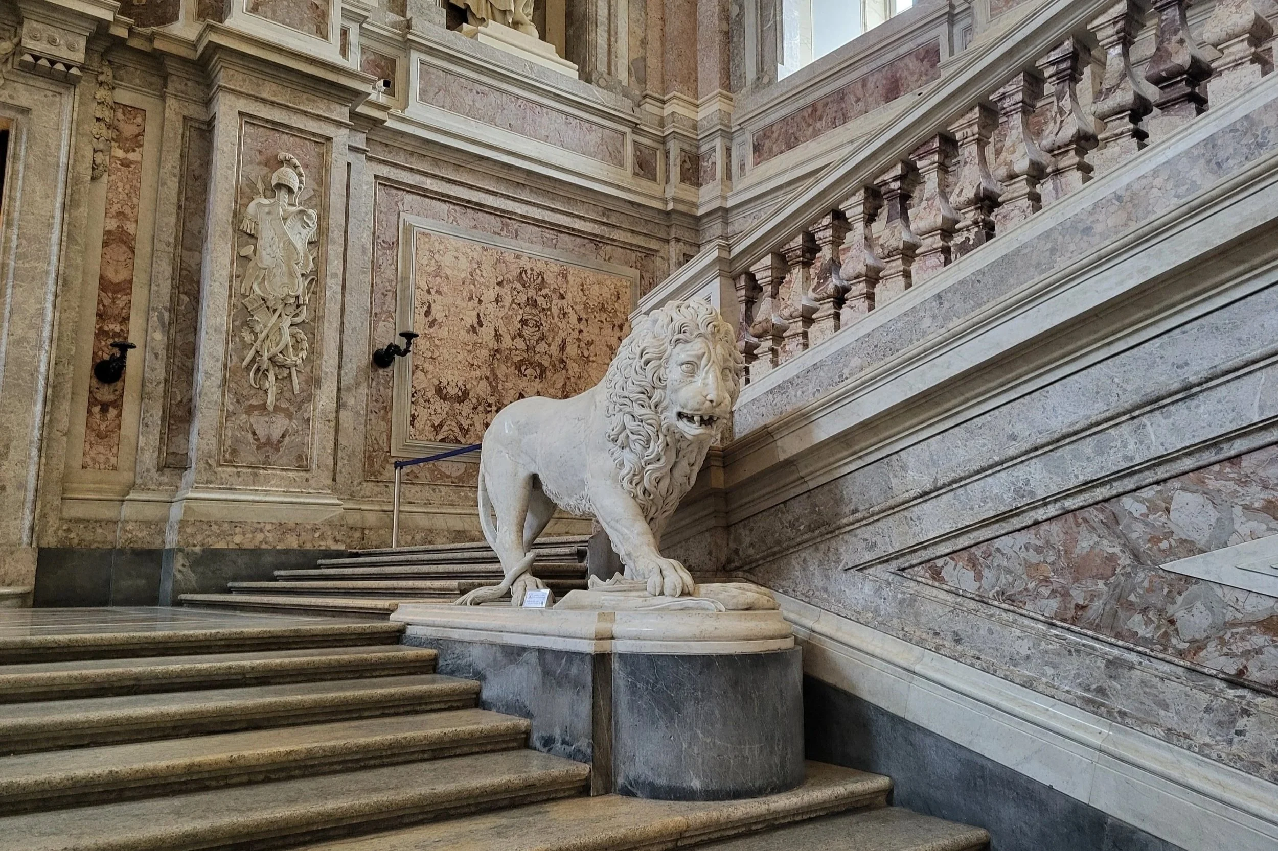 Statue of a lion in the Reggia di Caserta
