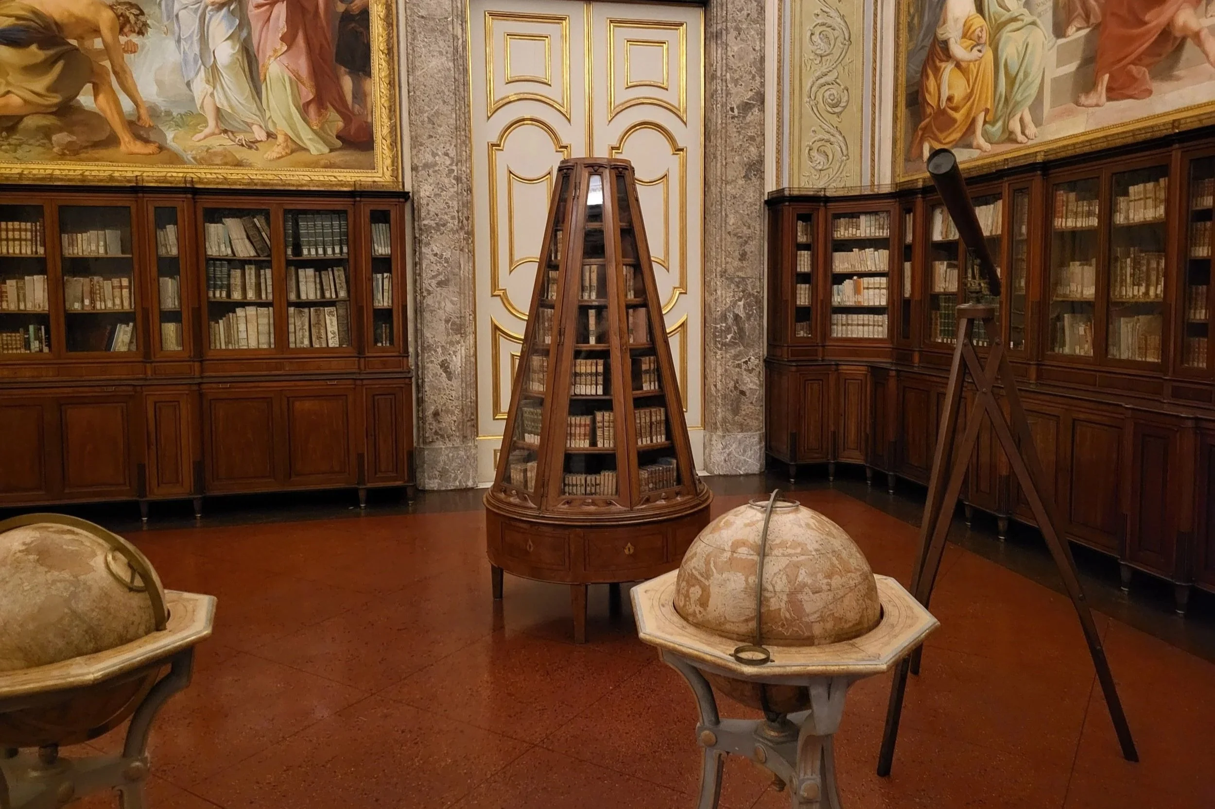 Library with old books in the Reggia di Caserta