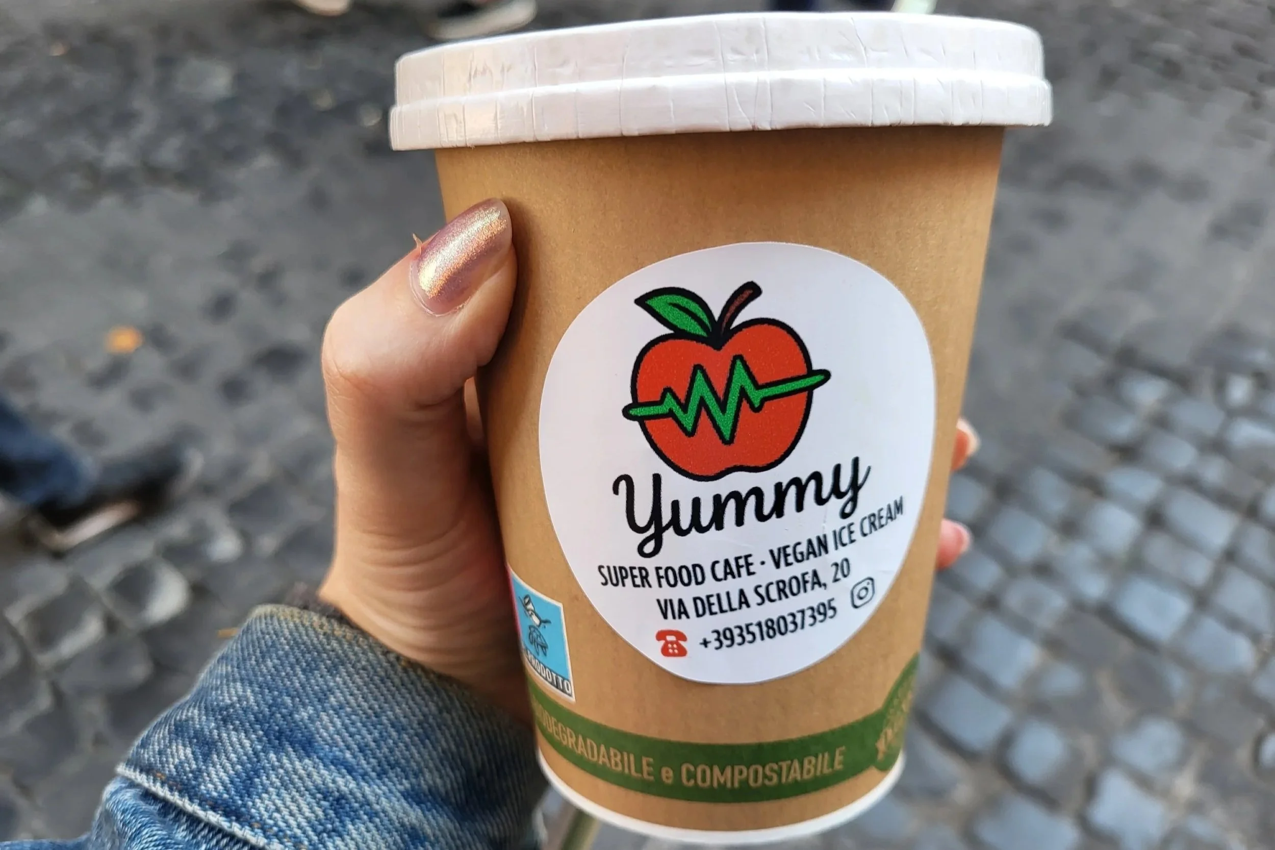 Matcha latte from Yummy Superfood Café Rome