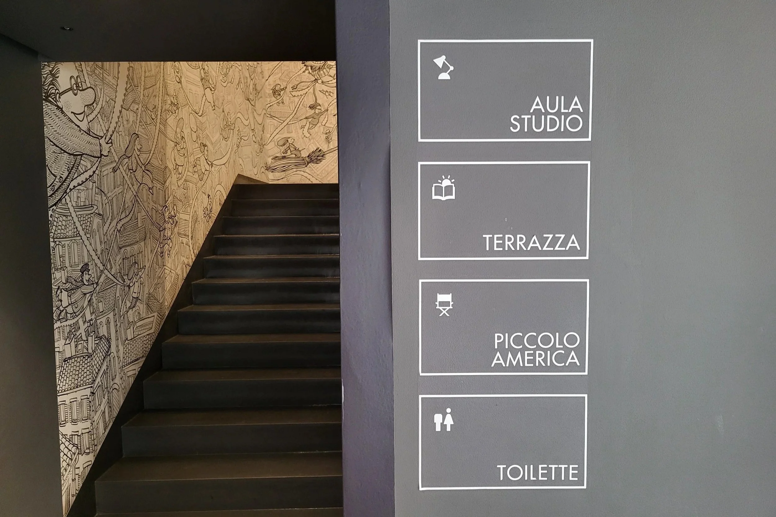 Inside Cinema Troisi in Rome, picture of floor plan