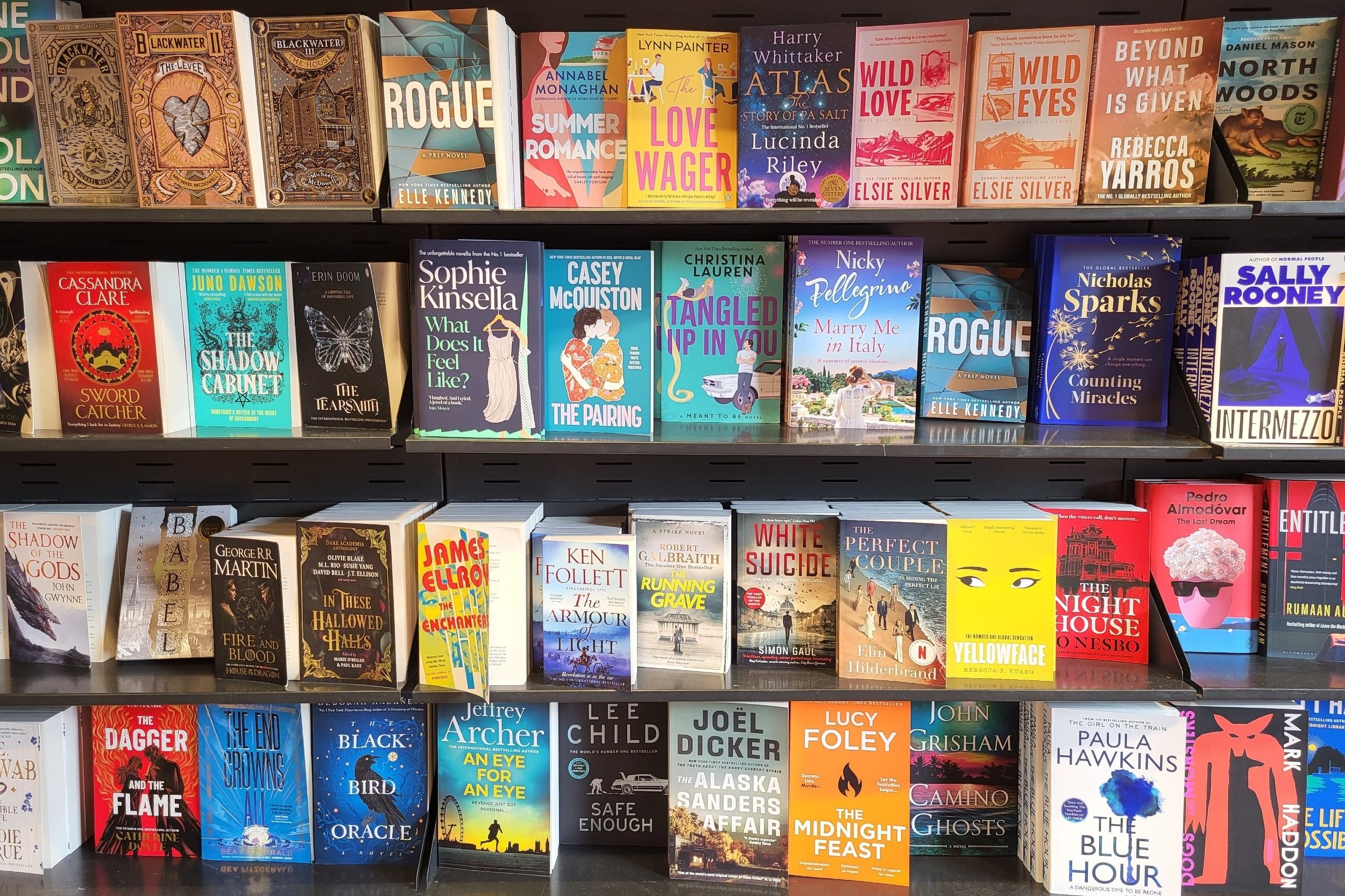 Books at La Feltrinelli bookstore at Largo di Torre Argentina.