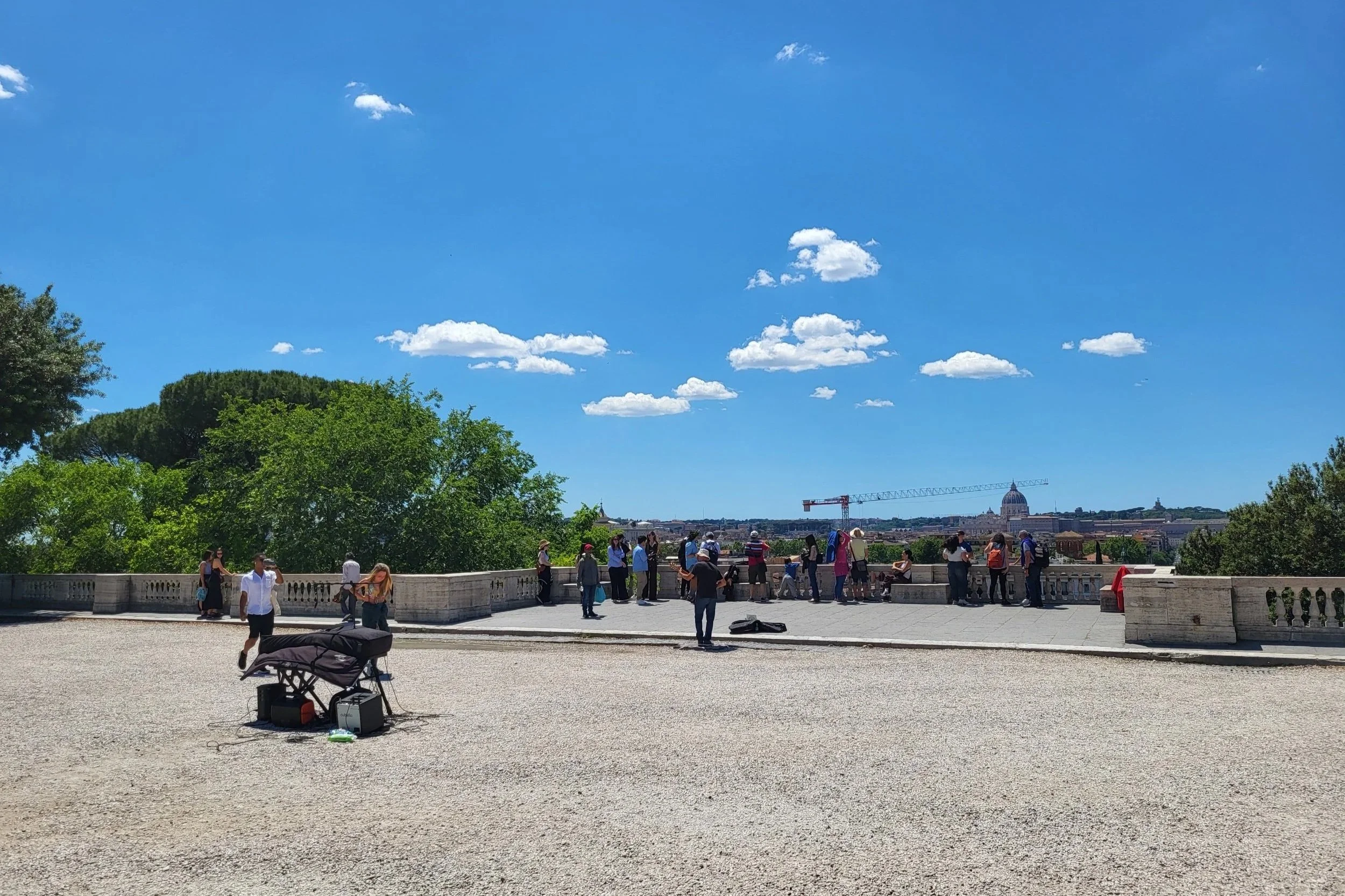 Pincio viewpoint in Villa Borghese