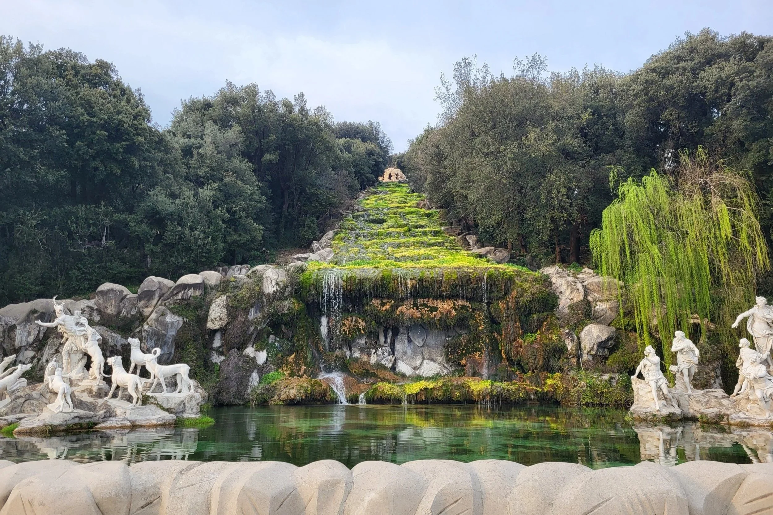 Waterfall in the Royal Gardens of Reggia di Caserta