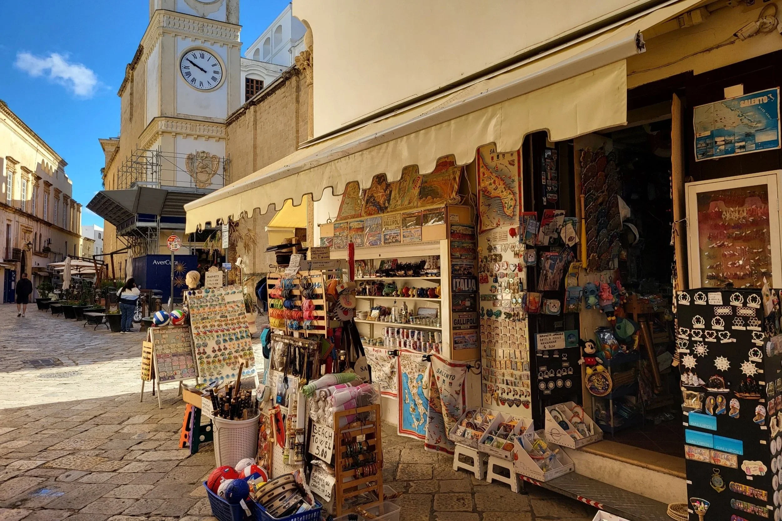 Souvenir shop in Gallipoli on the Via Antonietta de Pace