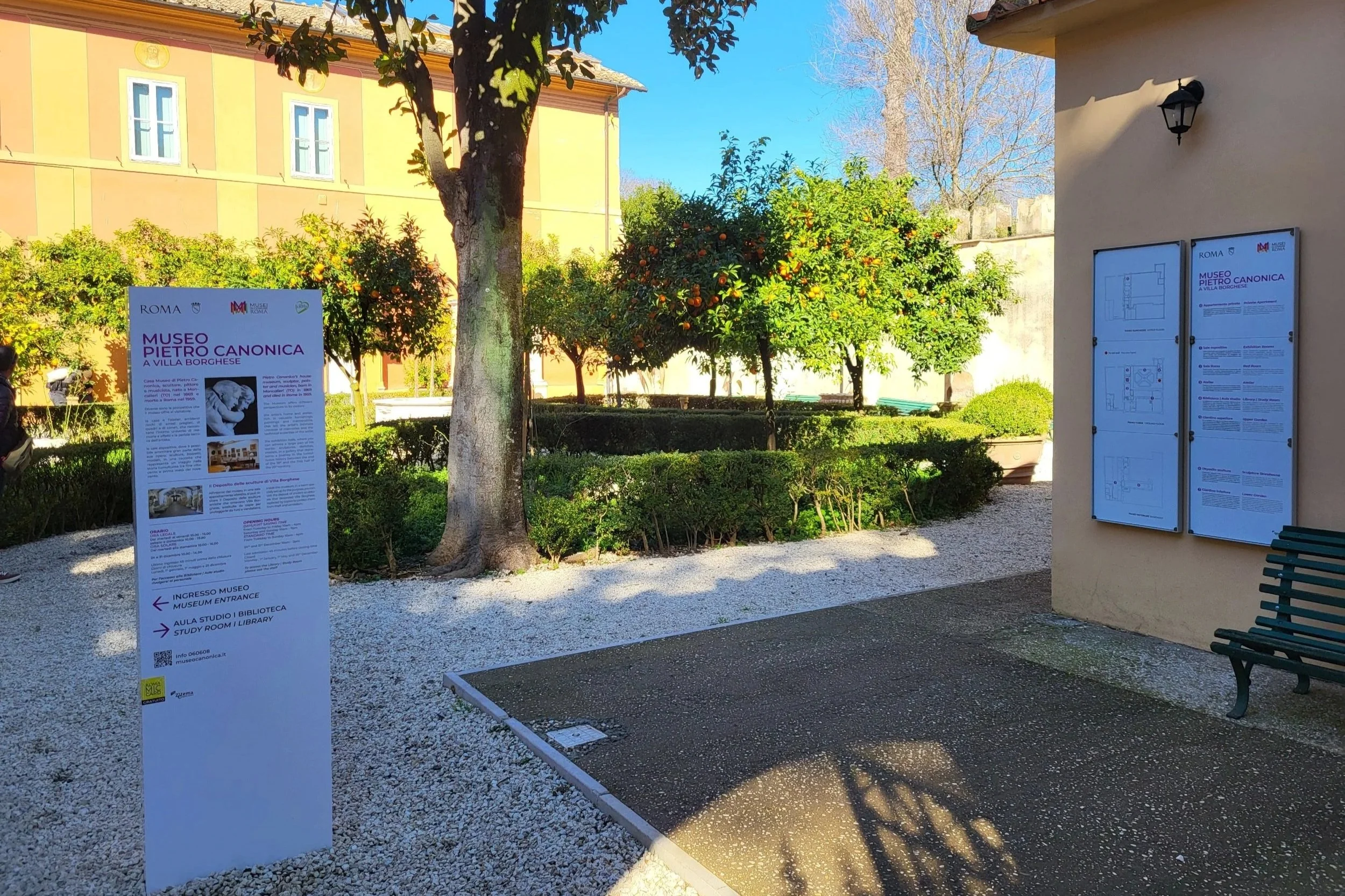 Entrance of Museo Pietro Canonica in Rome