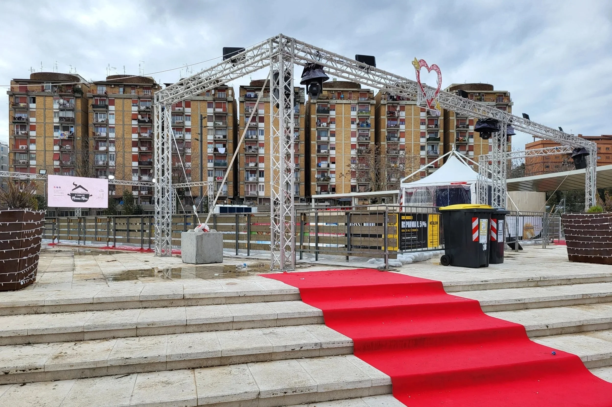 Ice rink in Piazza Smart in Rome