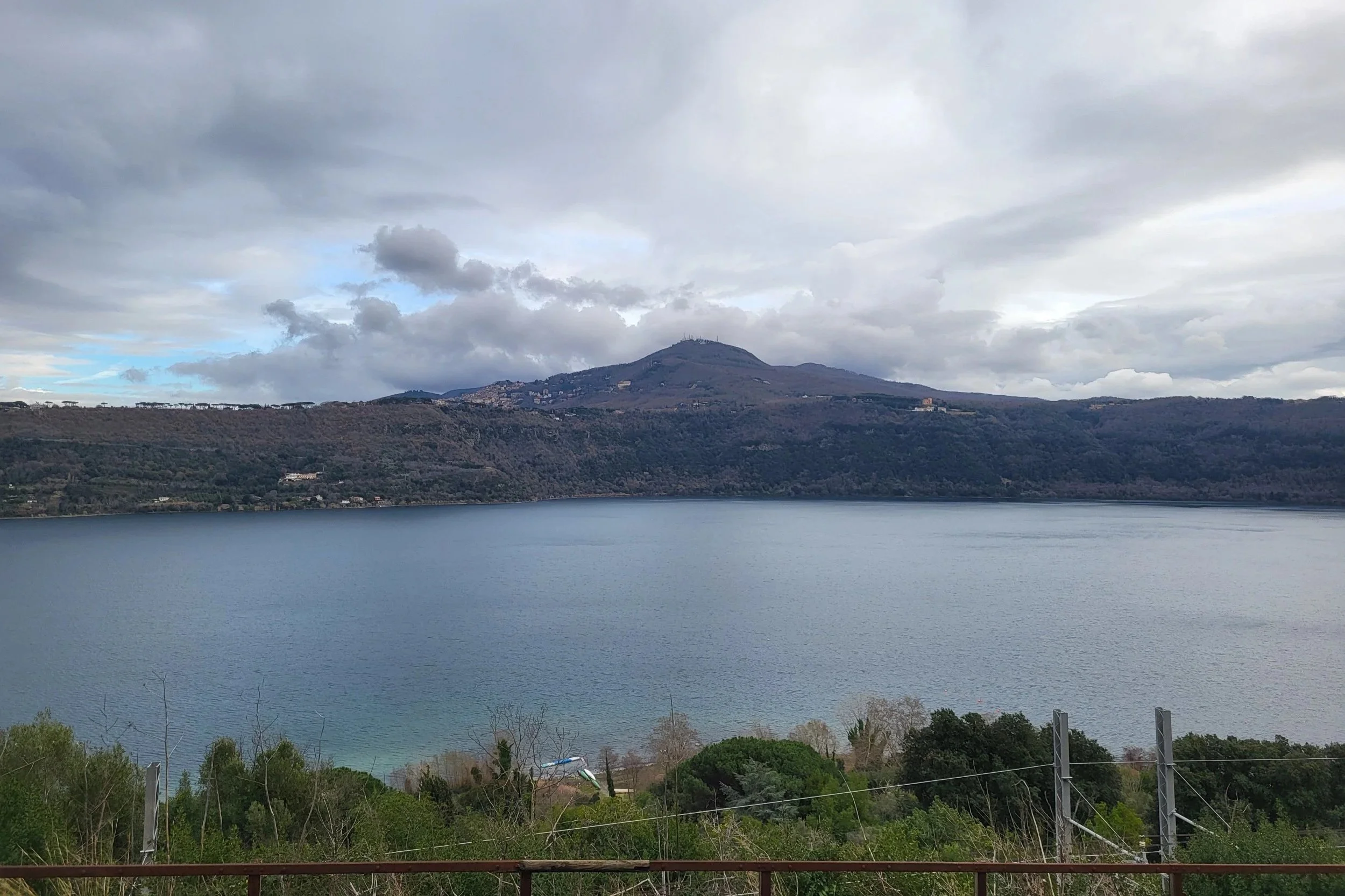 View of Lake Albano. A volcanic lake close to Rome