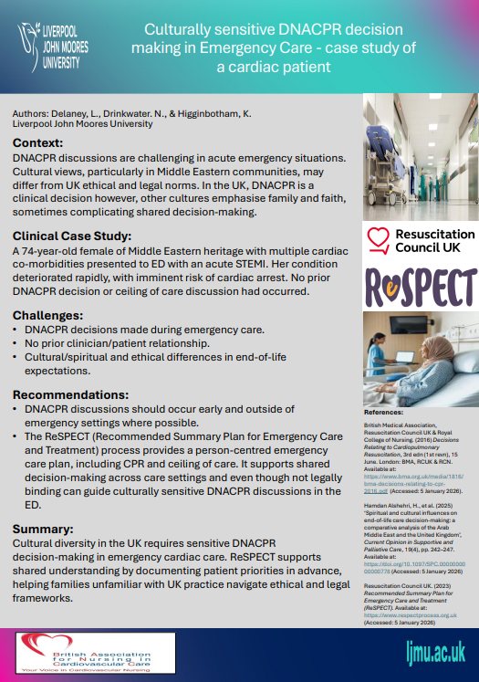 Culturally sensitive DNACPR decision making in Emergency Care - case study of a cardiac patient