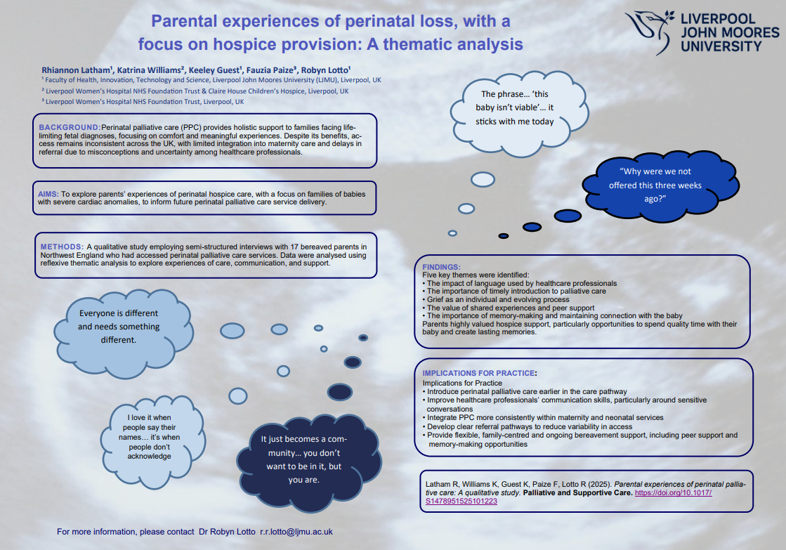 Parental experiences of perinatal loss, with a focus on hospice provision: A thematic analysis