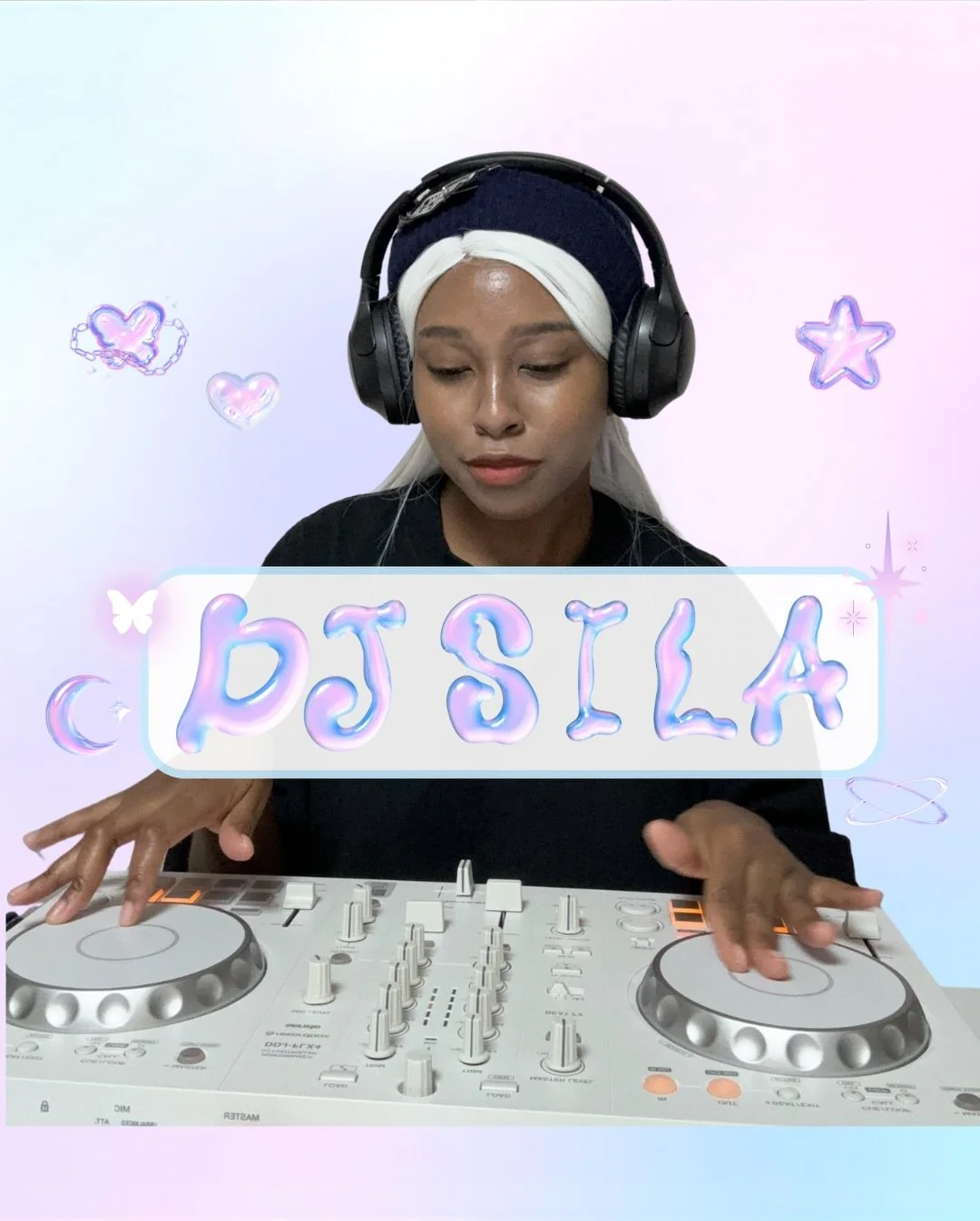 Not one - but 2 music alchemists at your service 🤭Introducing DJ Sil-A &amp; DJ Moon?! 🌙✨🐈🧚🏽
This feels so right 🥰
We were so excited to unbox the limited edition white Pioneer DJ set 😭 been wanting it for ages so it&rsquo;s really a dream com