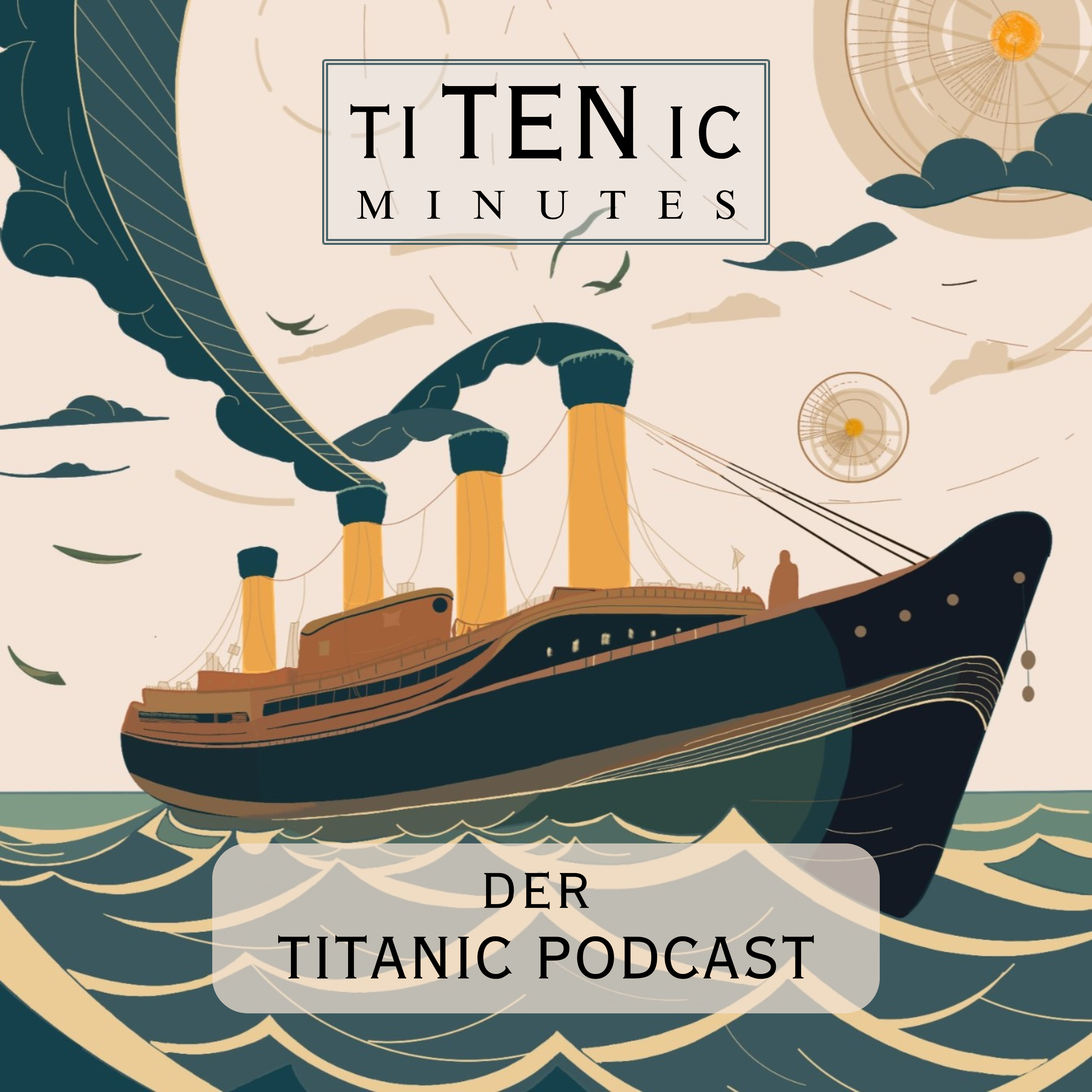 Für den Titanic Podcast "tiTENic minutes": Das Cover des Titanic Podcasts "tiTENic minutes"