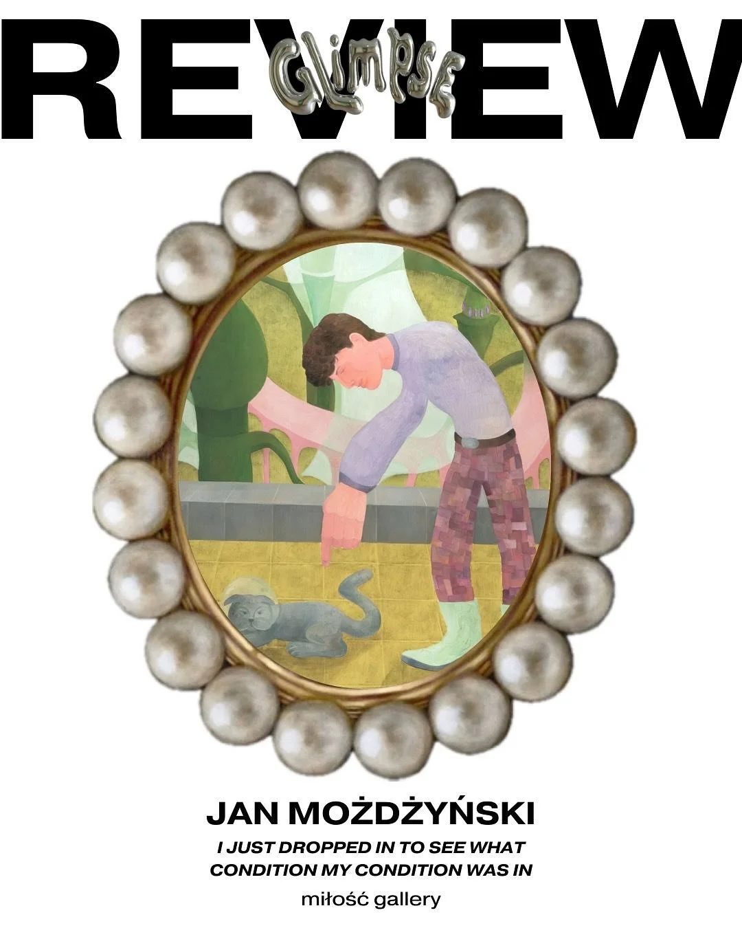 Warsaw-based artist Jan Możdżyński&lsquo;s (@janmozdzynski) solo show @miloscgallery is both spirited and poignant. Exploring the bittersweet loss of coming of age, I Just Dropped in to See What Condition My Condition Was In &ldquo;dances on the edge