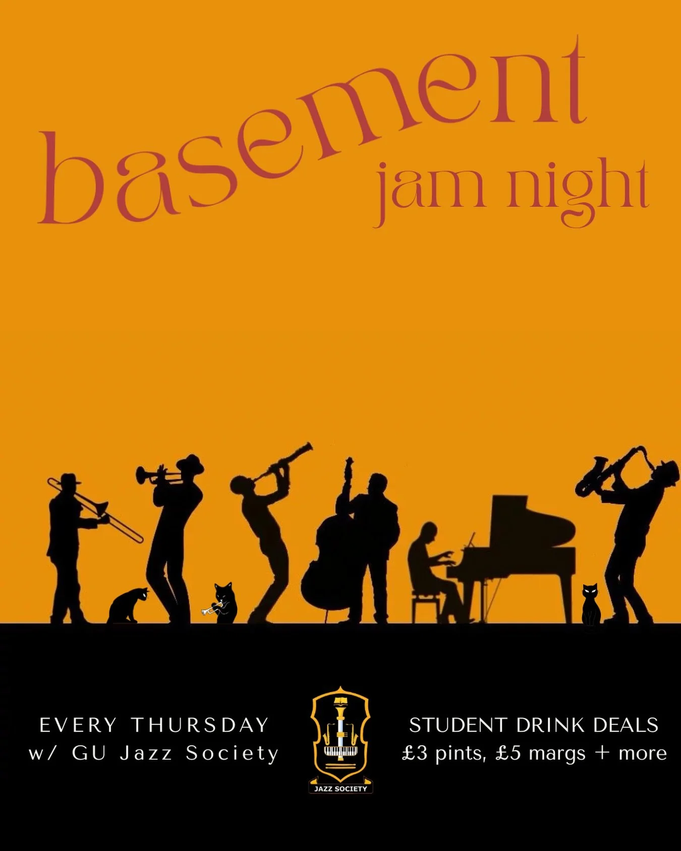 Basement Jam Night w/ GU Jazz Society🎶

At the core of what we do at Basement is the Jazz community and we&rsquo;ve been working hard in the background to help strengthen this even more&hellip;

From tonight onwards the Glasgow University Jazz Socie