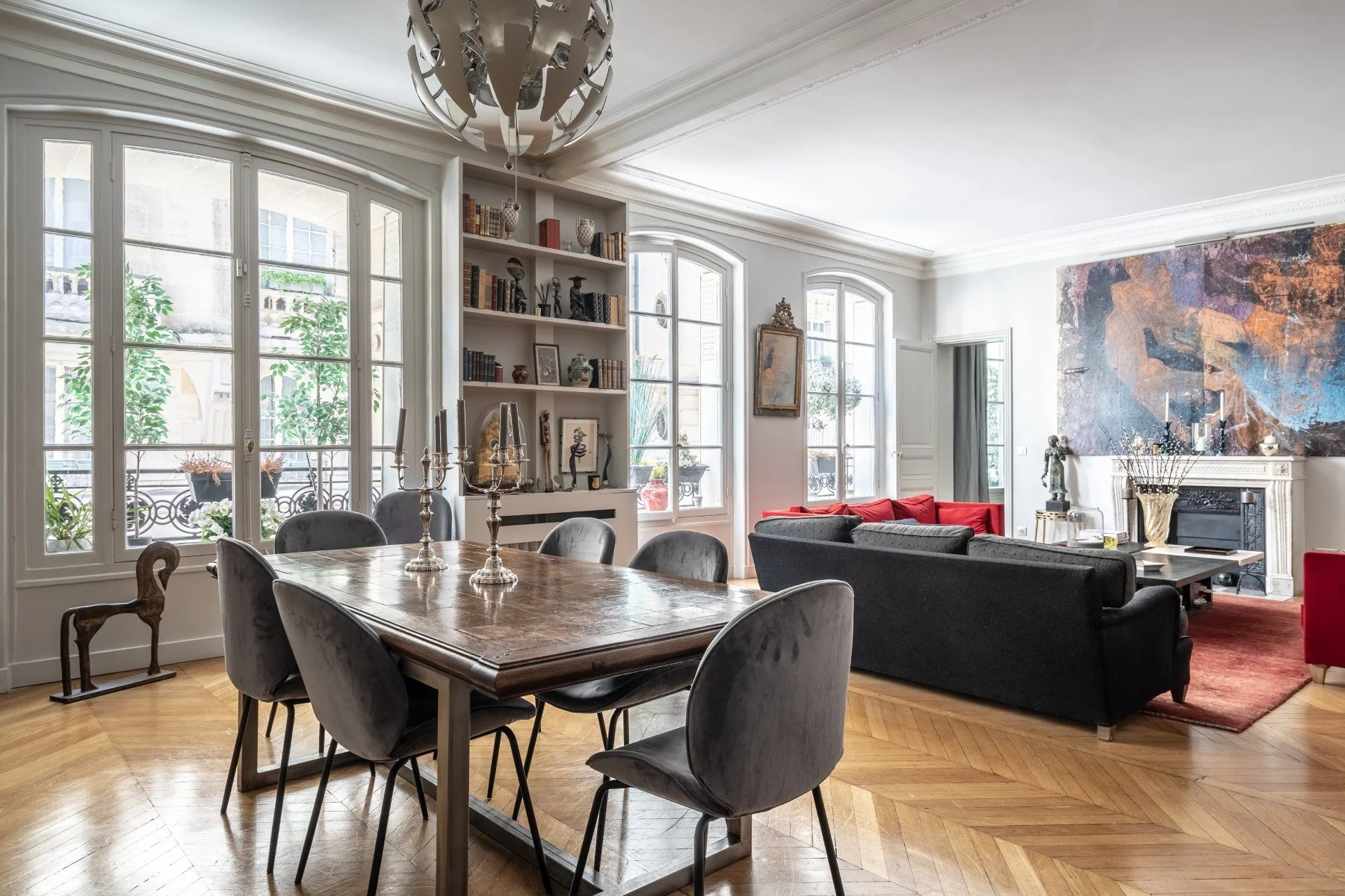 luxury apartment paris university living room