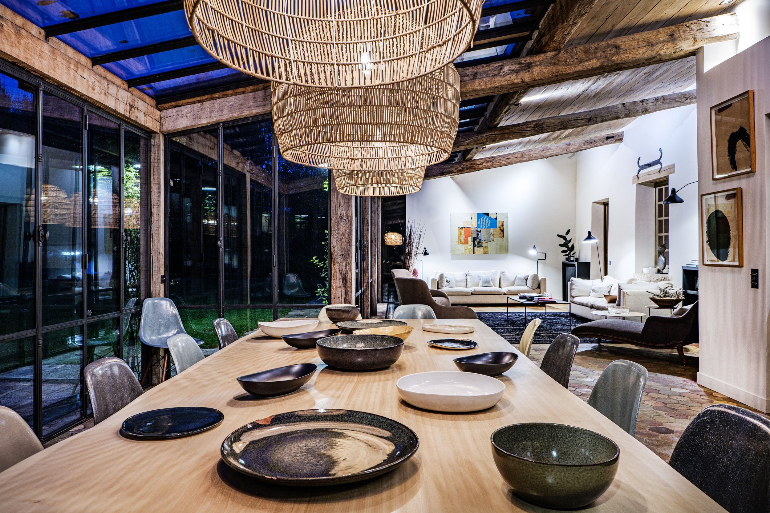 corporate retreat in giverny dining room