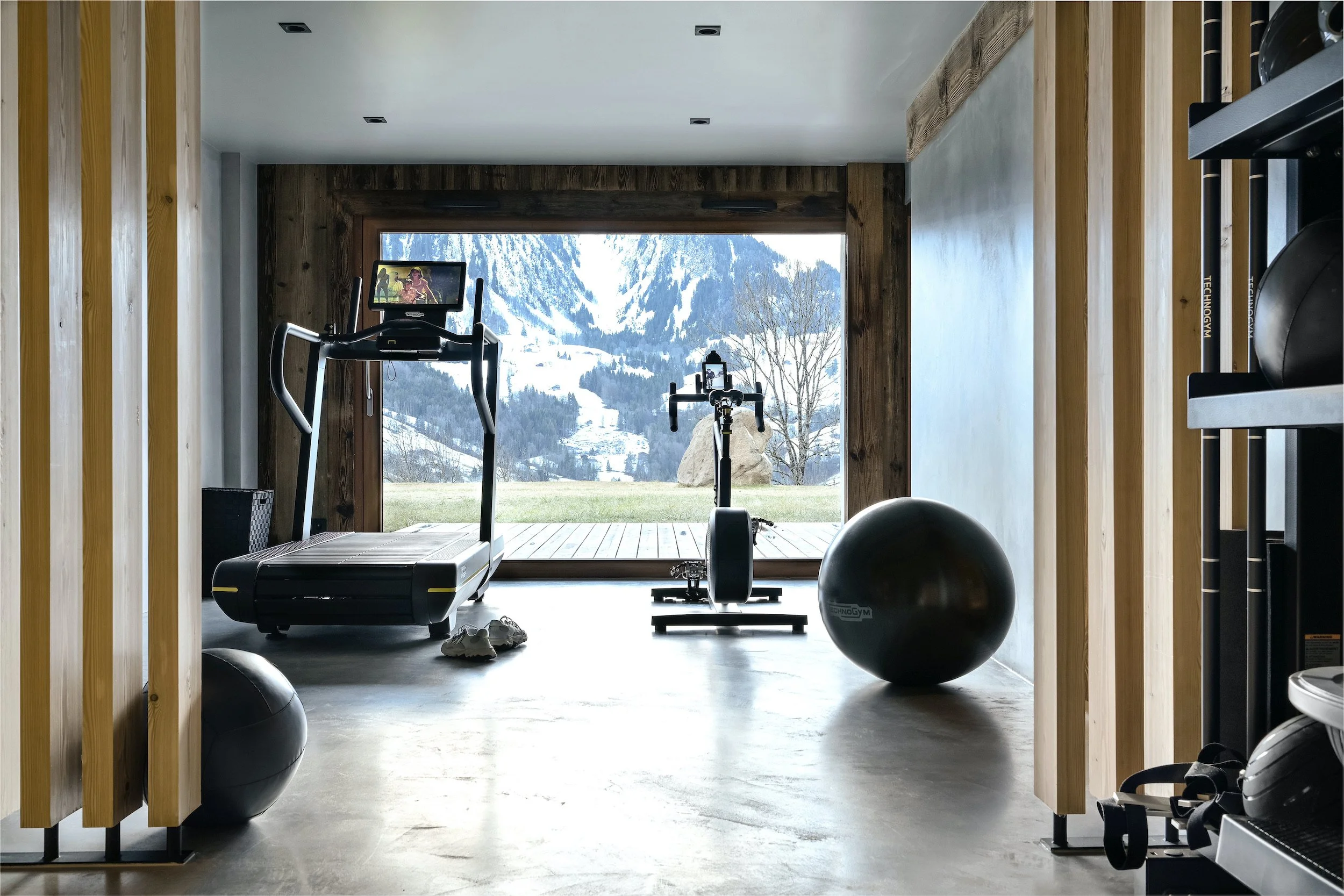 La Clusaz corporate retreat luxury chalet gym