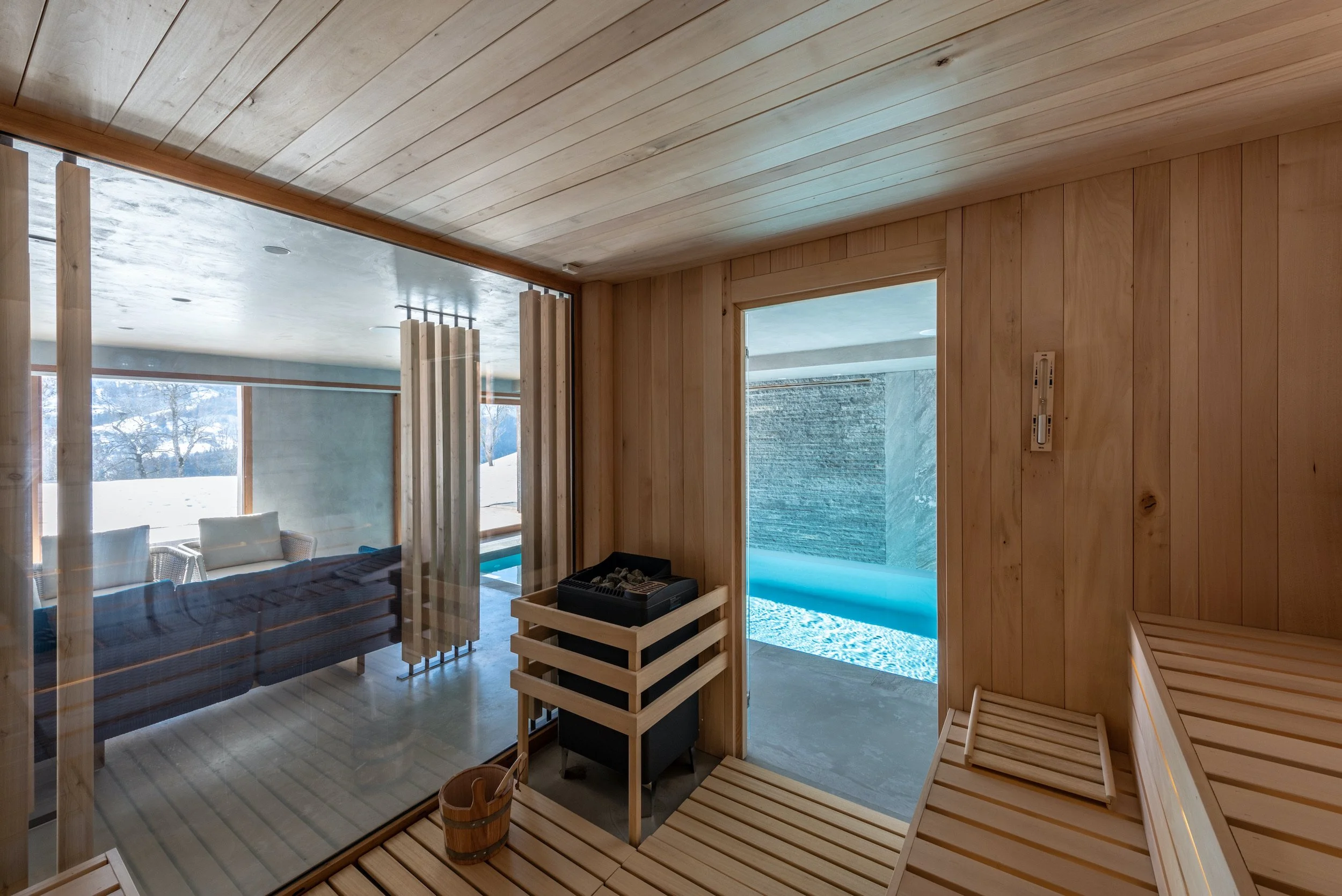 La Clusaz corporate retreat luxury chalet hammam