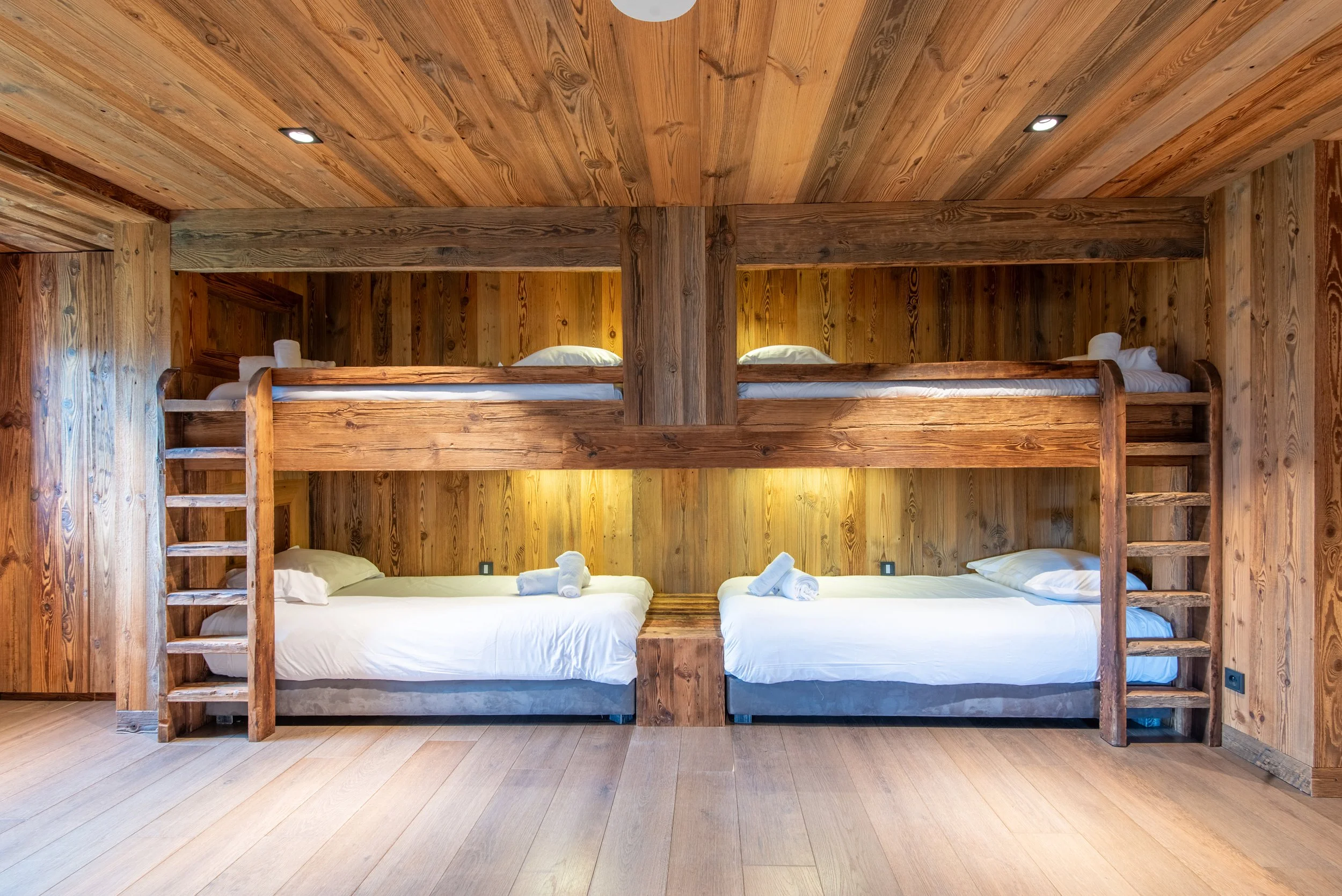 La Clusaz corporate retreat luxury chalet bedroom