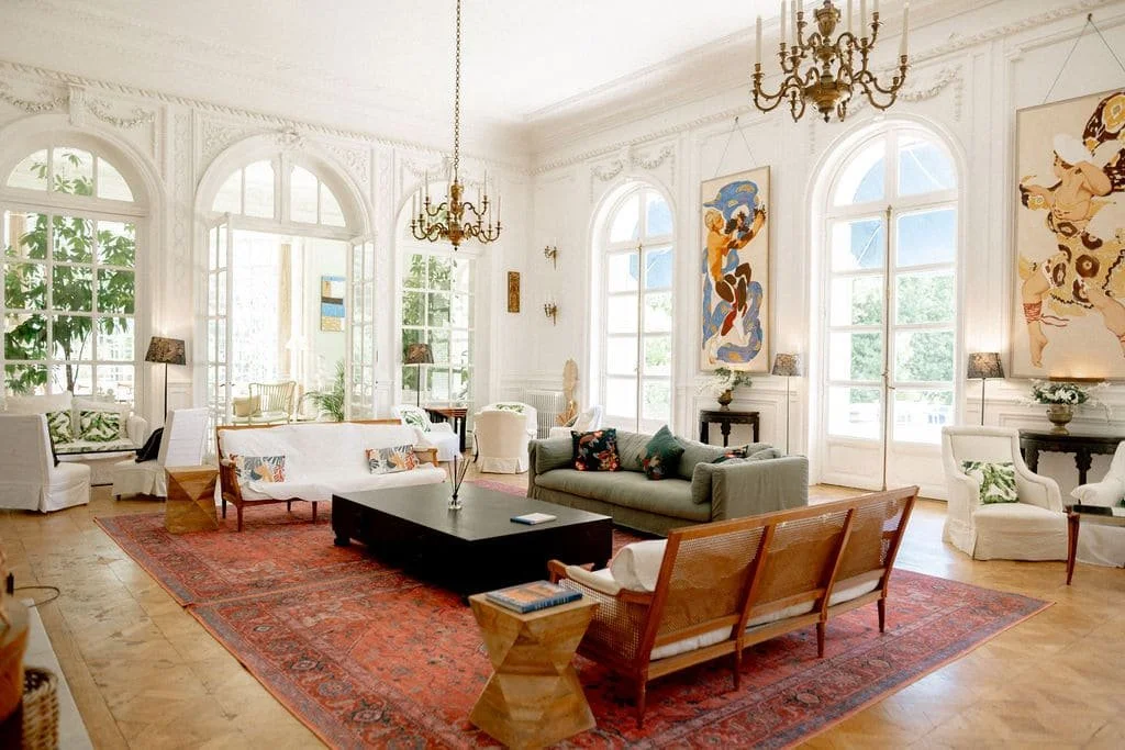 mansion in France lounge area