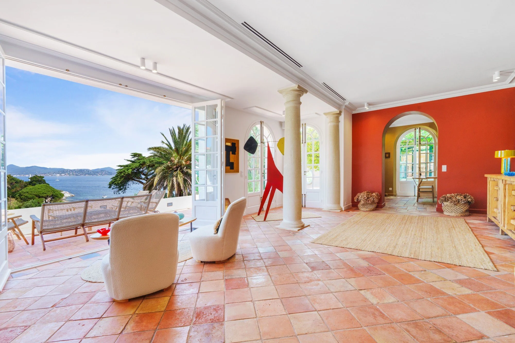 mansion in France lounge area