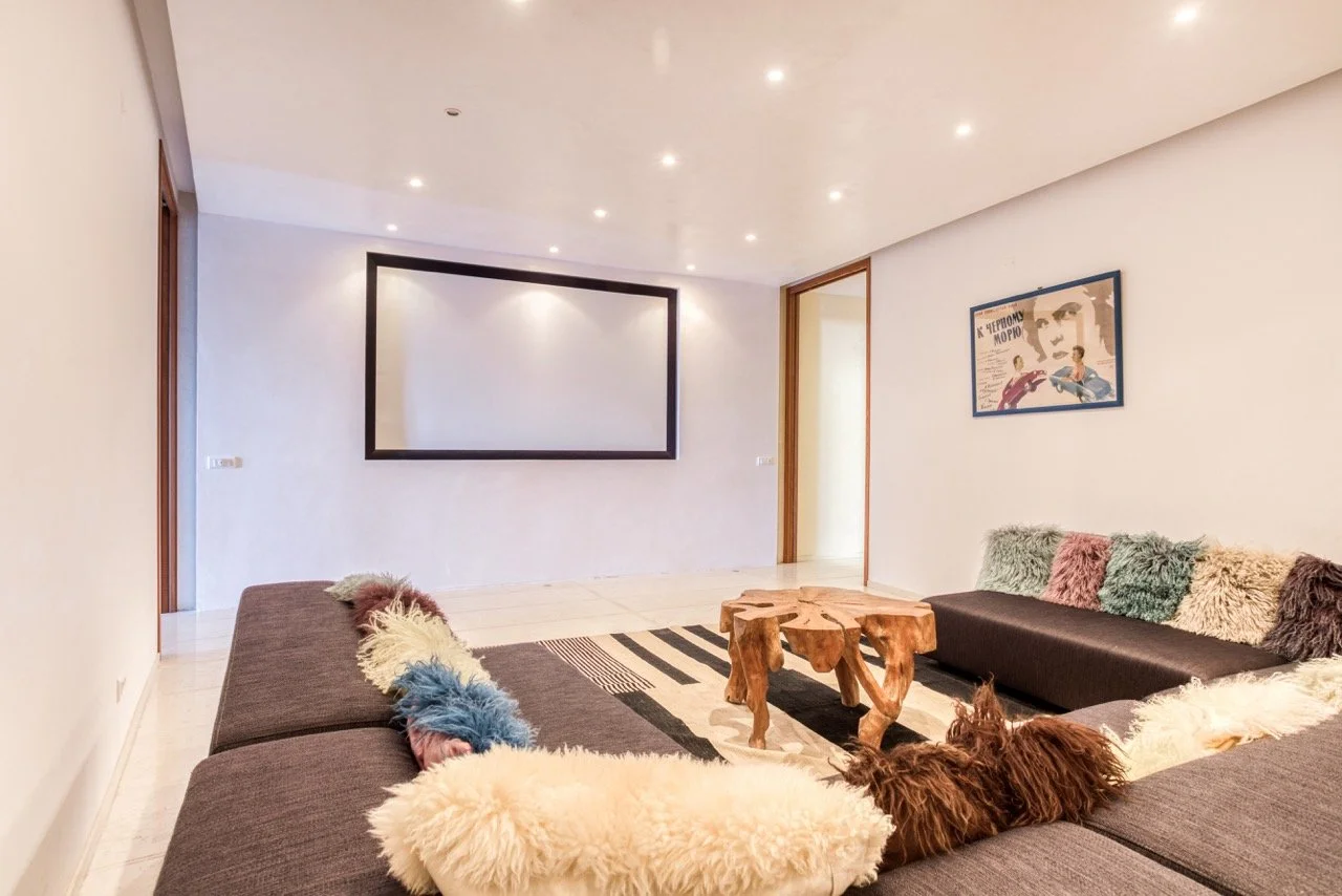 mediterranean corporate retreat home cinema