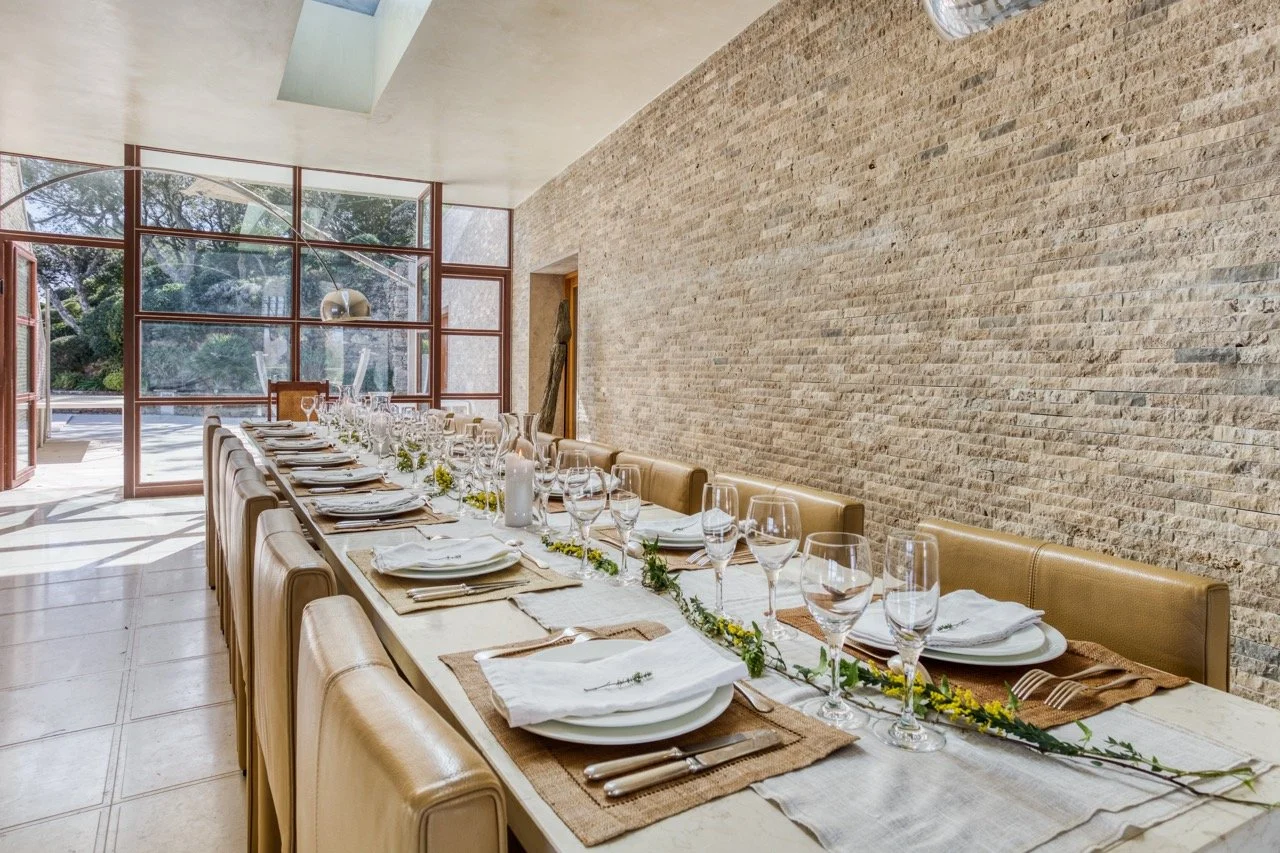 mediterranean corporate retreat dining room