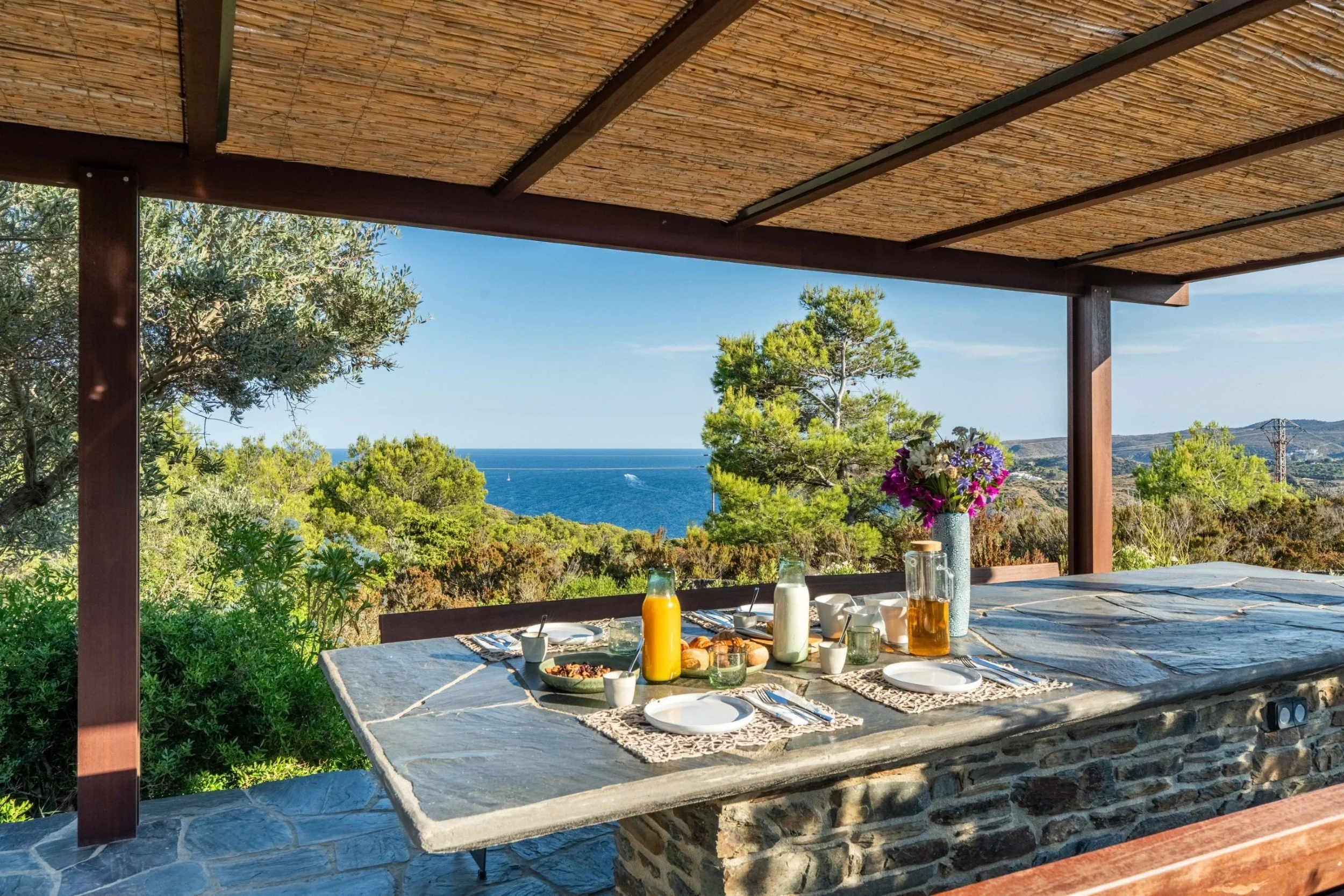 Mediterranean corporate retreat terrace