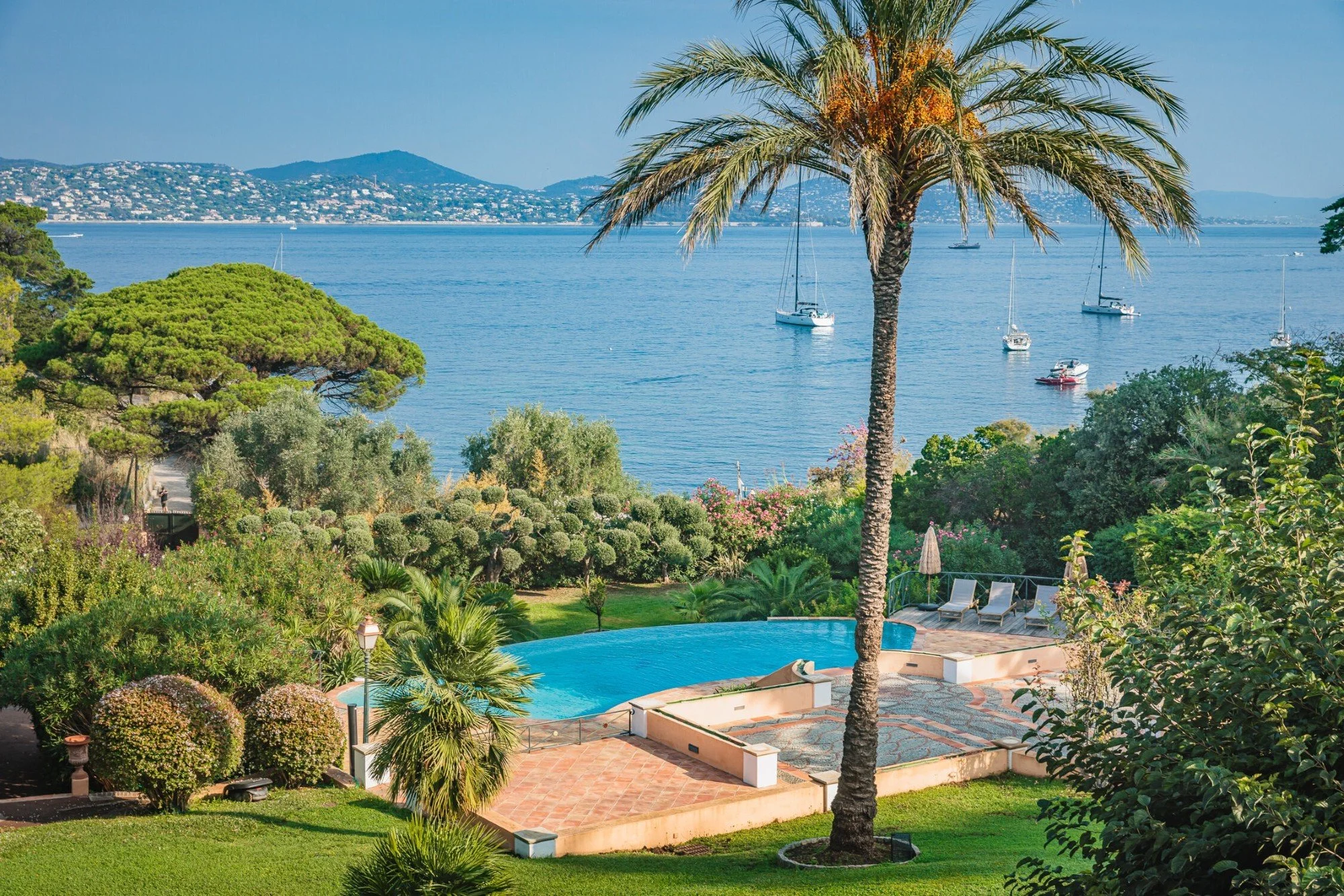 saint tropez graniers outdoor pool and sea view
