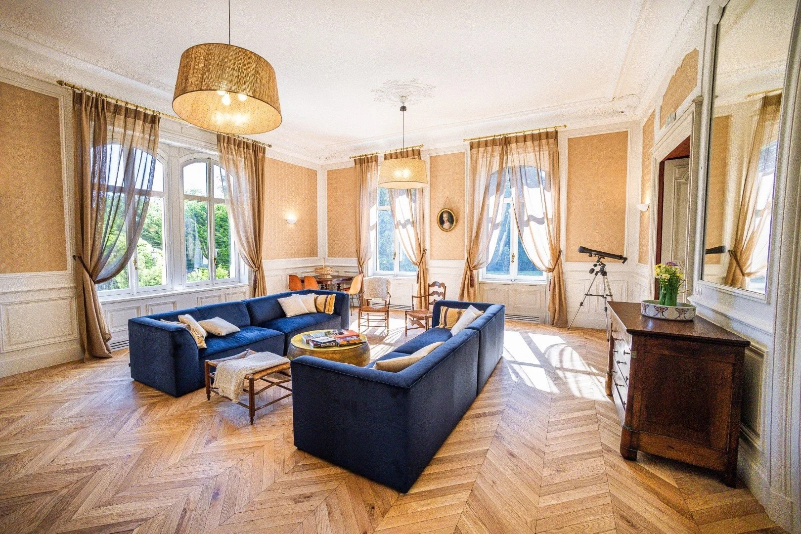luxury chateau lounge area