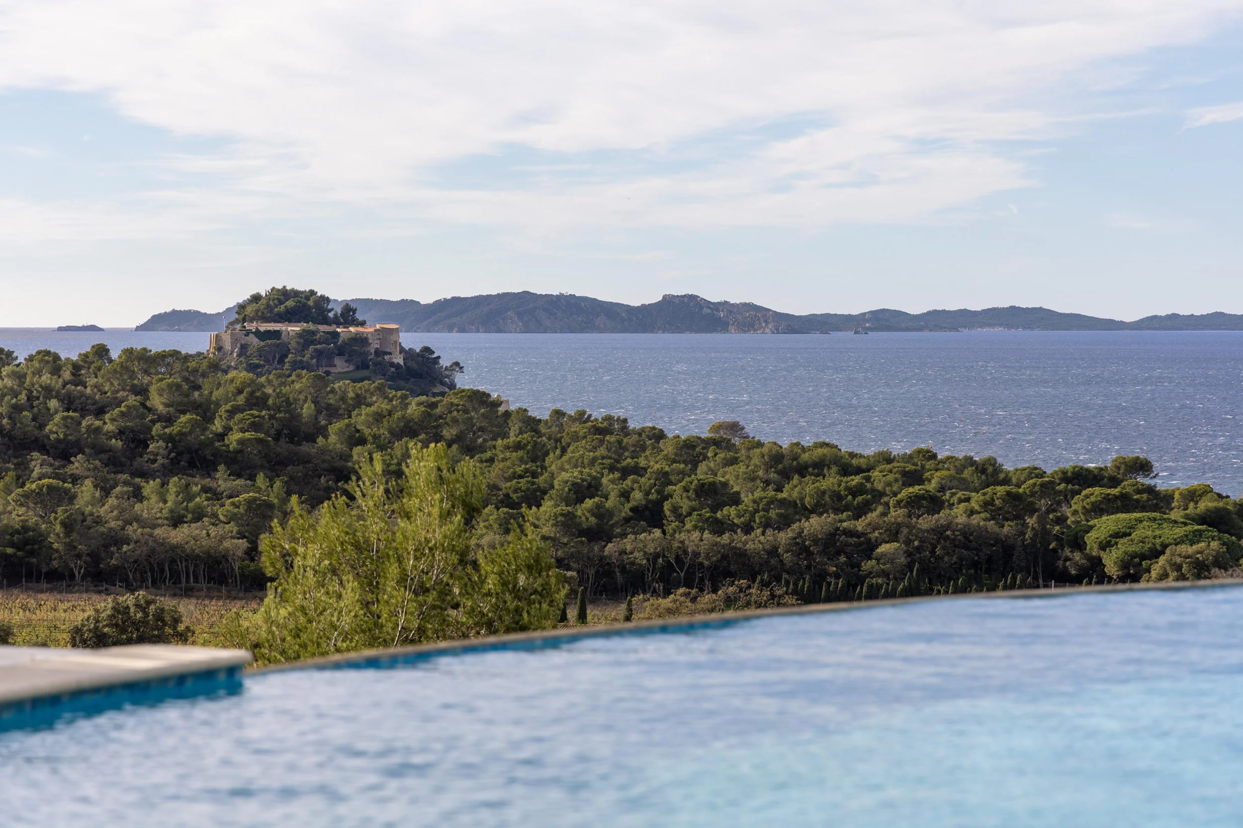 outdoor pool and sea view, most beautiful village in france