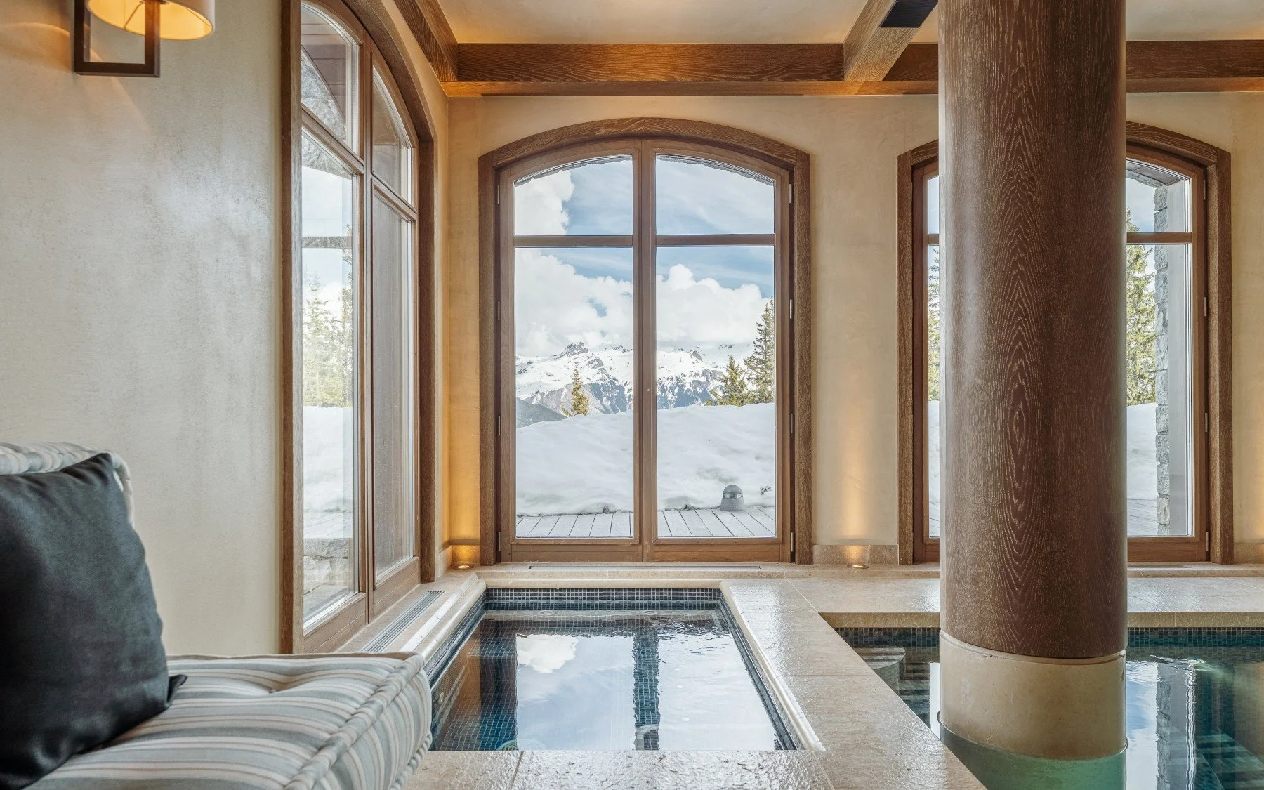 best luxury ski chalet to rent in Courchevel indoor pool