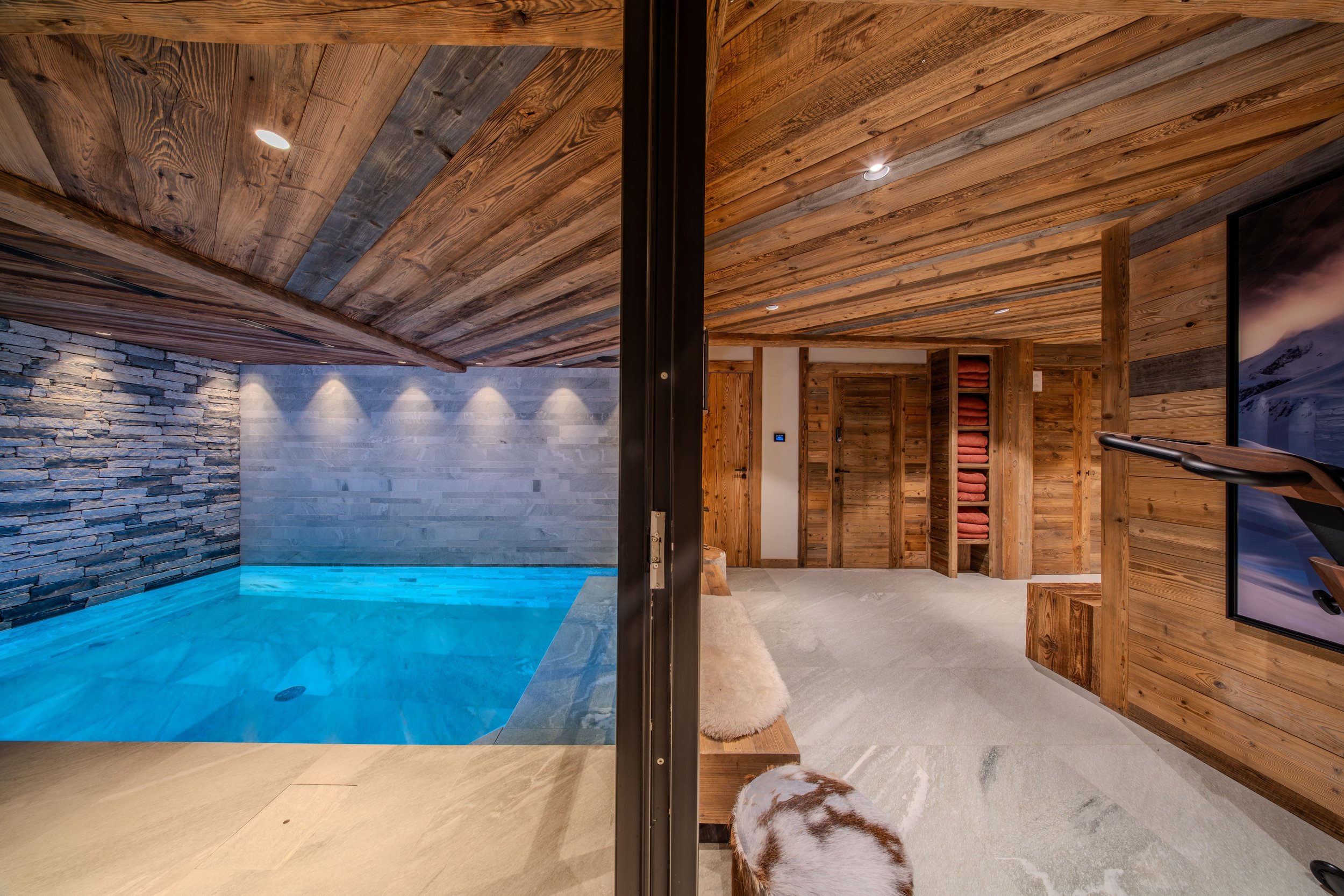 best luxury ski chalet to rent in Val d'Isère indoor pool