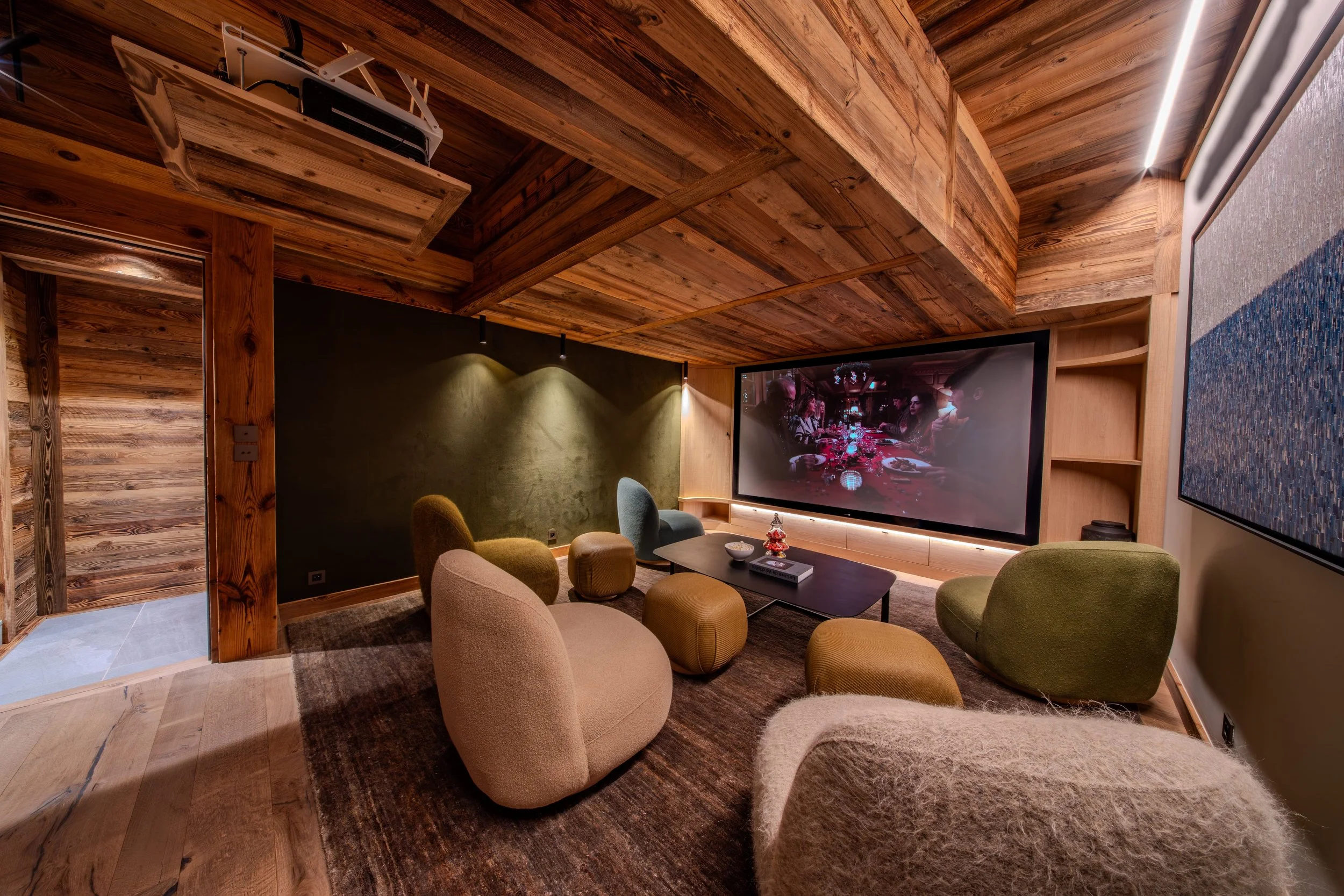 best luxury ski chalet to rent in Val d'Isère cinema room