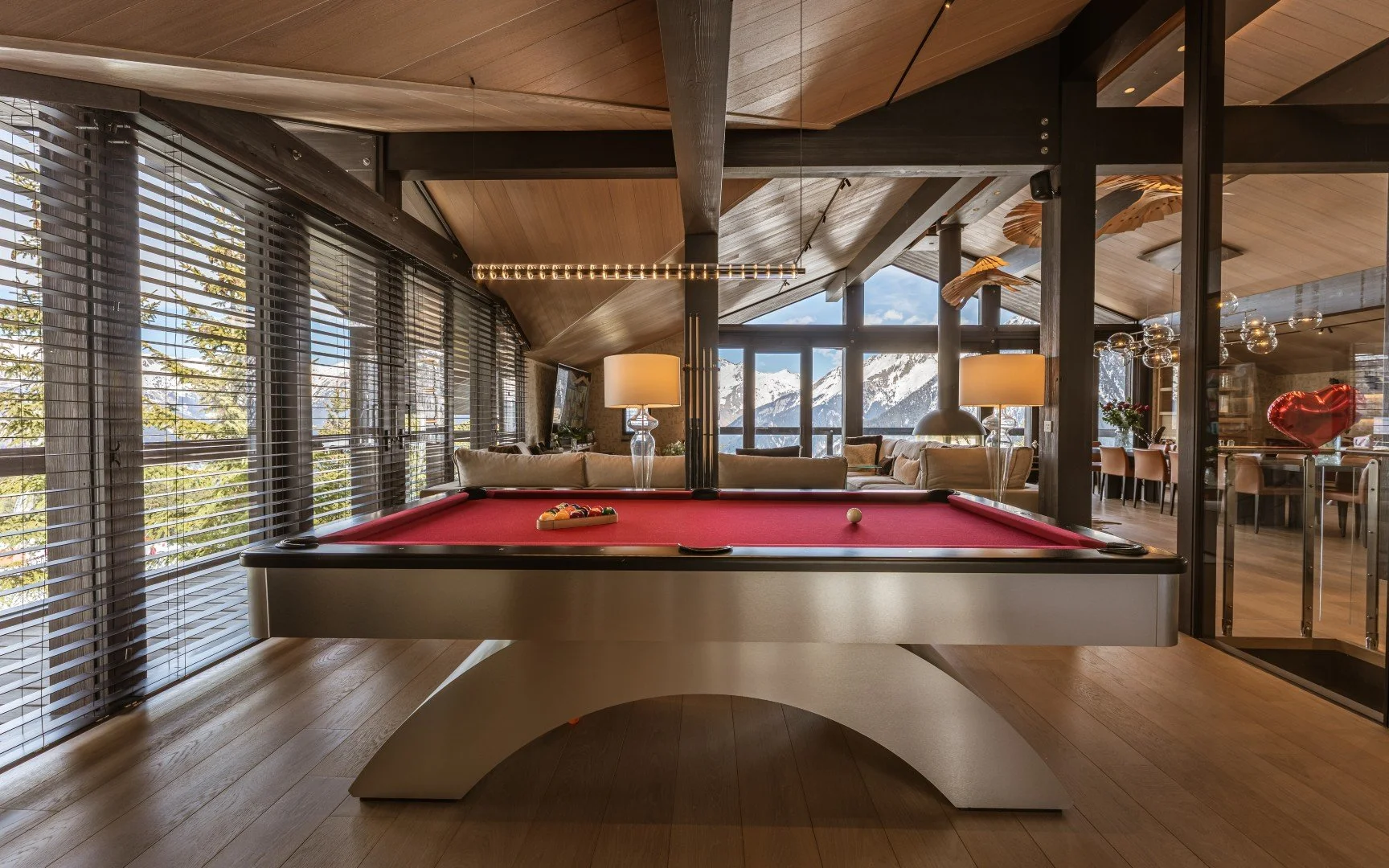 best luxury ski chalet to rent in Courchevel billard table