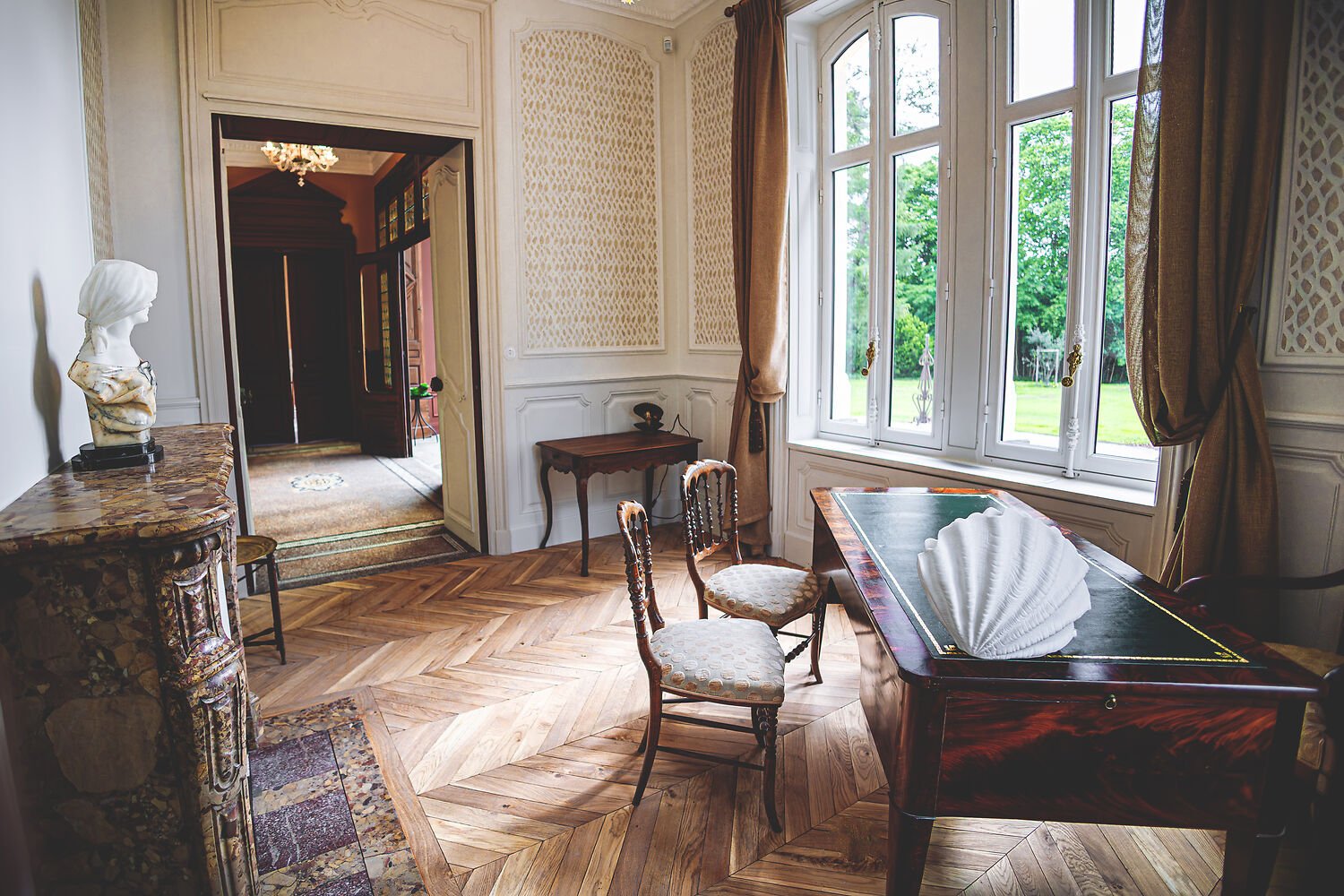 castle in Europe office room