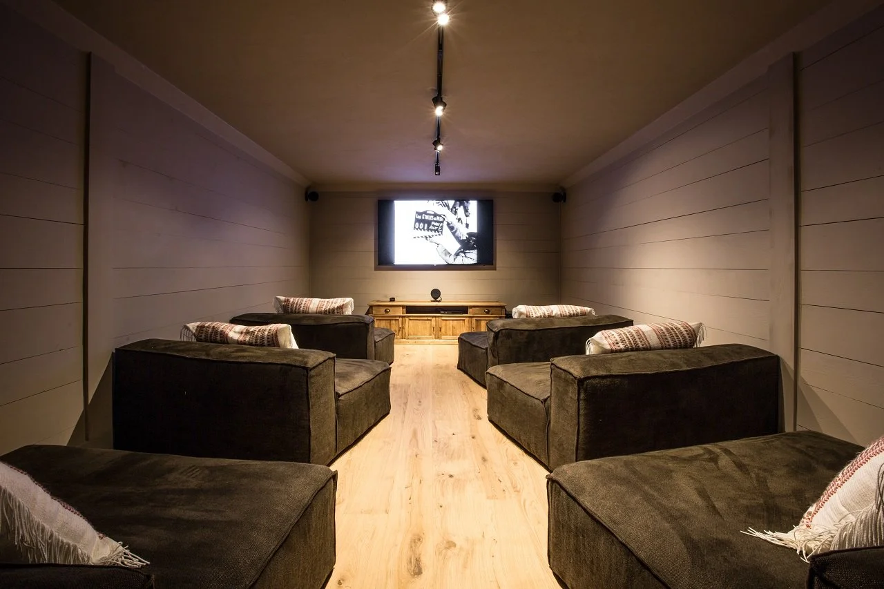 combloux corporate retreat luxury chalet cinema 