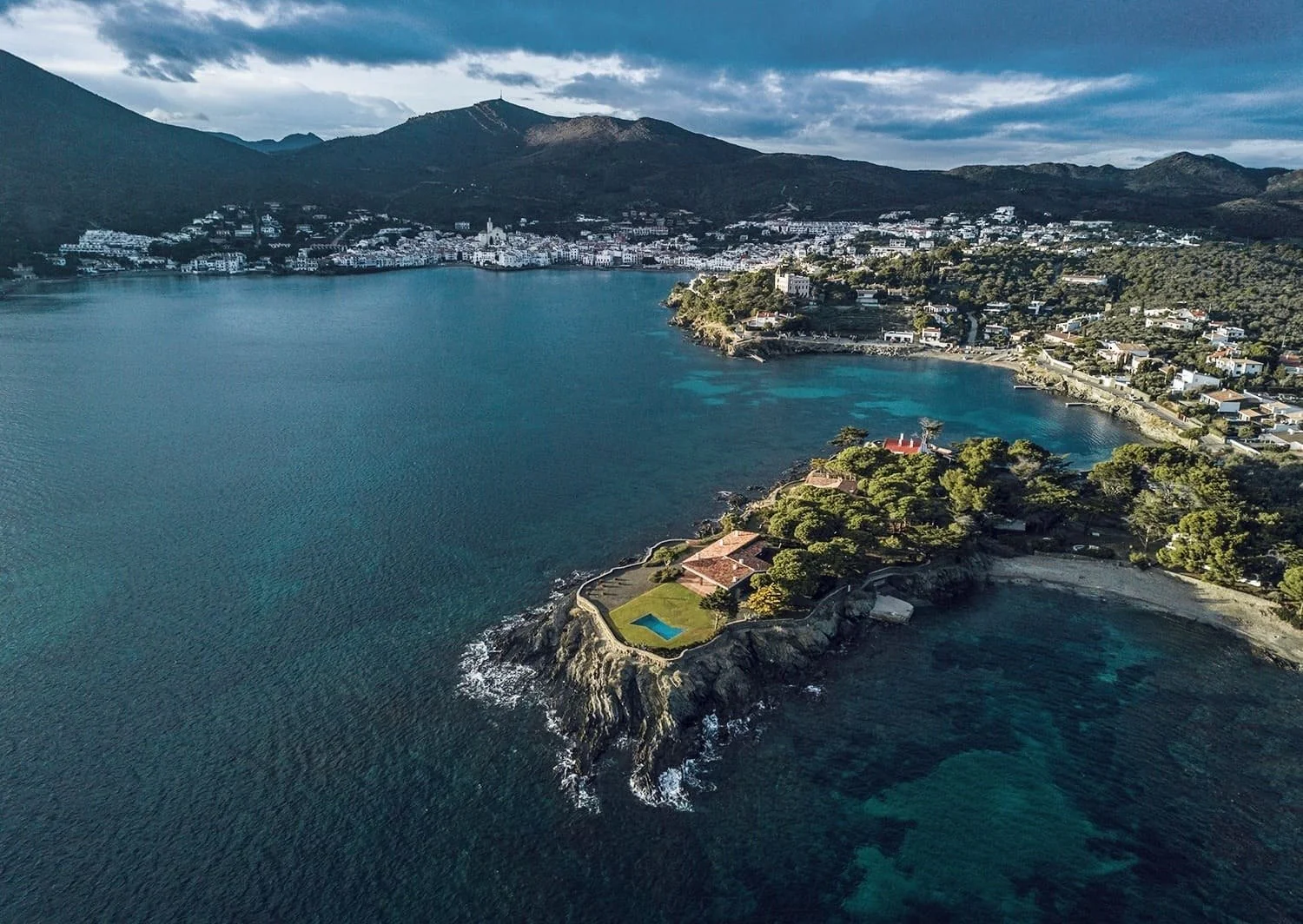 Luxury villa cadaques oliveres  drone