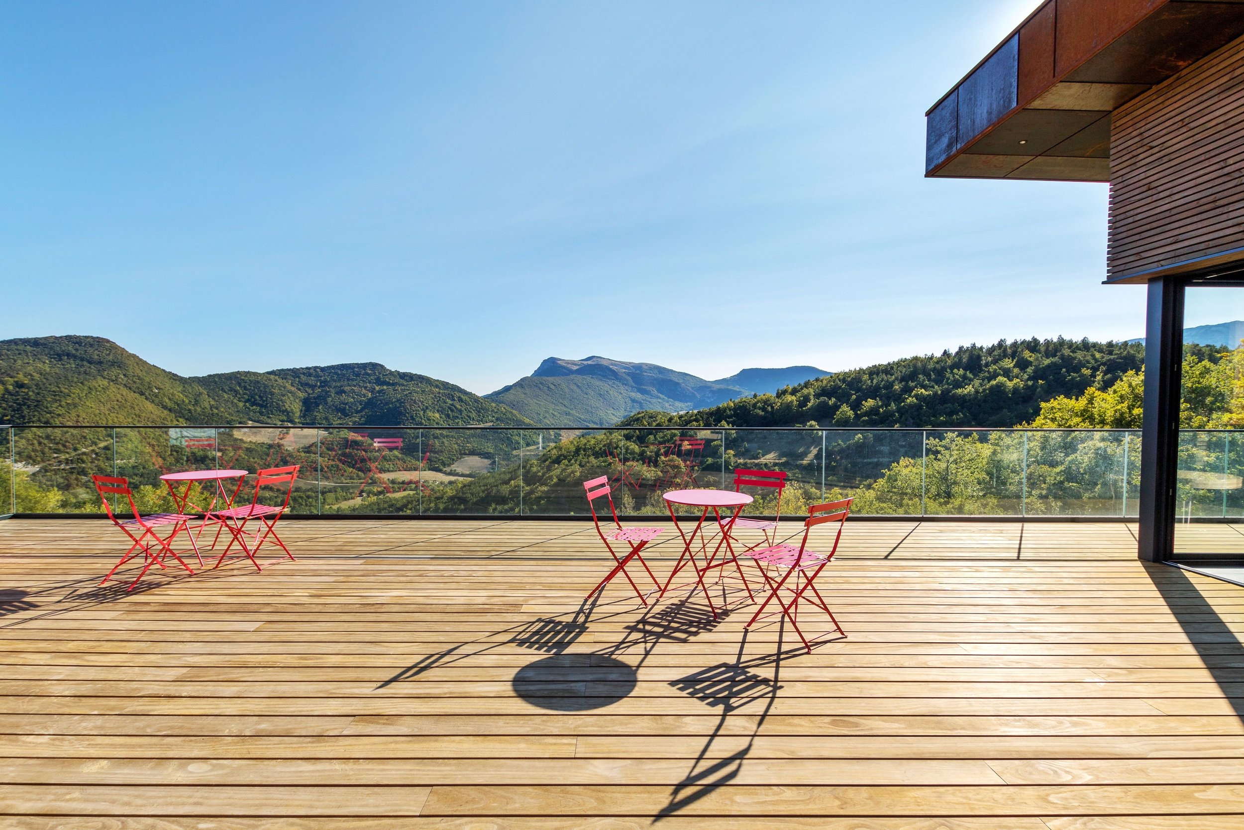 Drôme Provençale luxury villa patio view