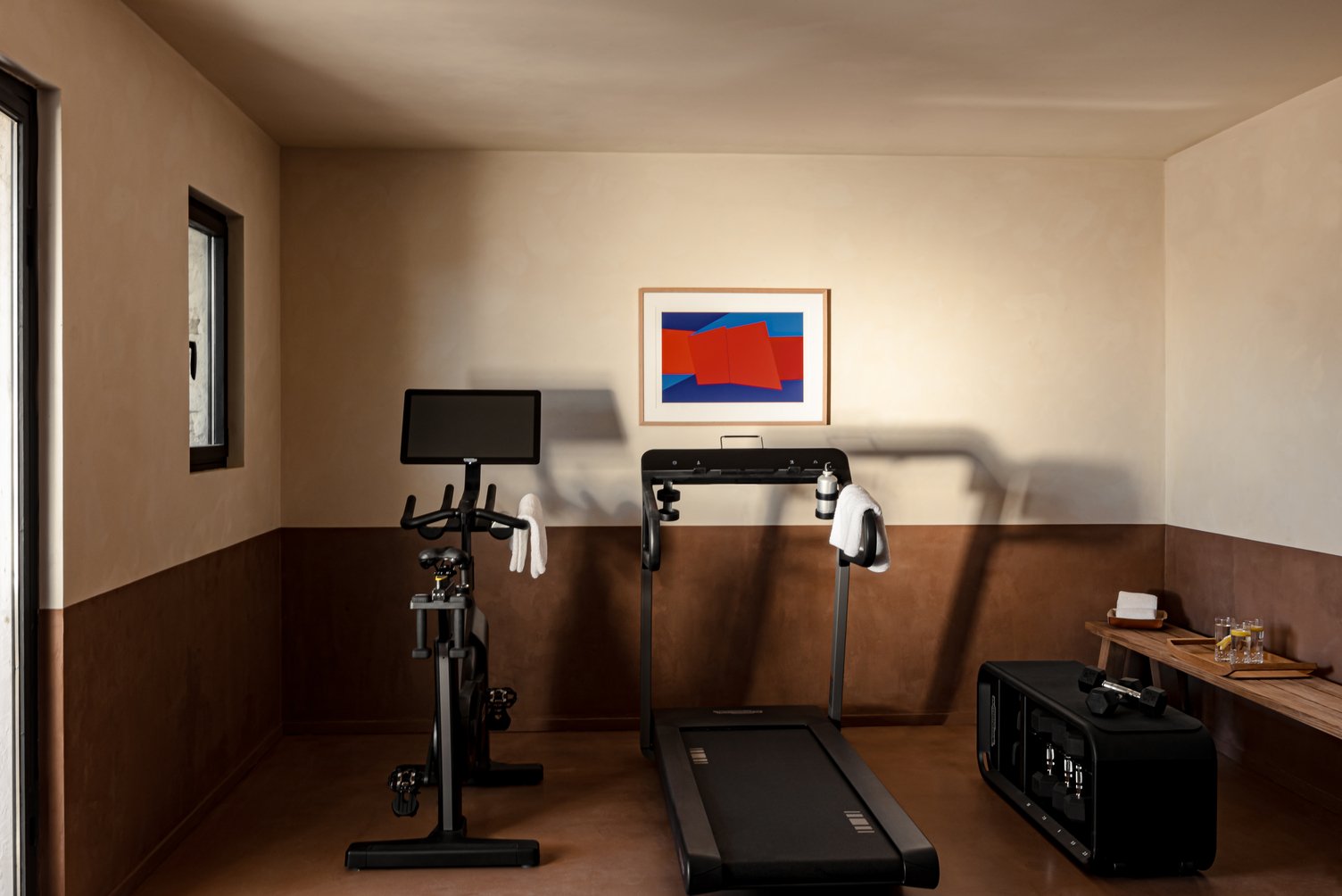 Luxury villa for rent in Provence in Gordes fitness room