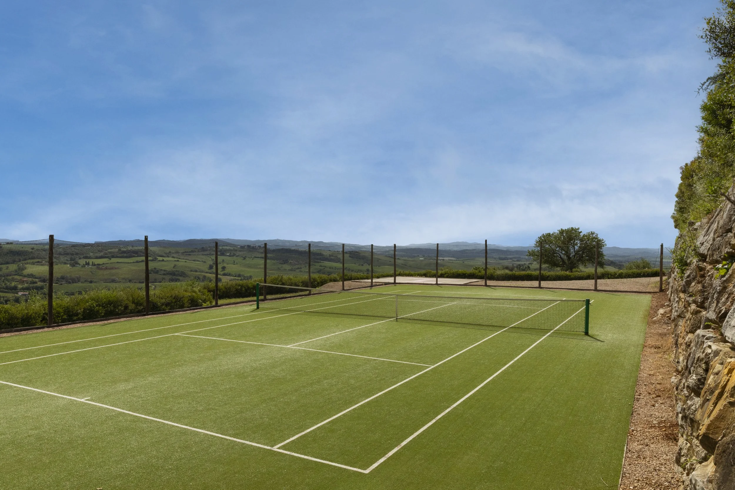 luxury villa with tennis court in italy