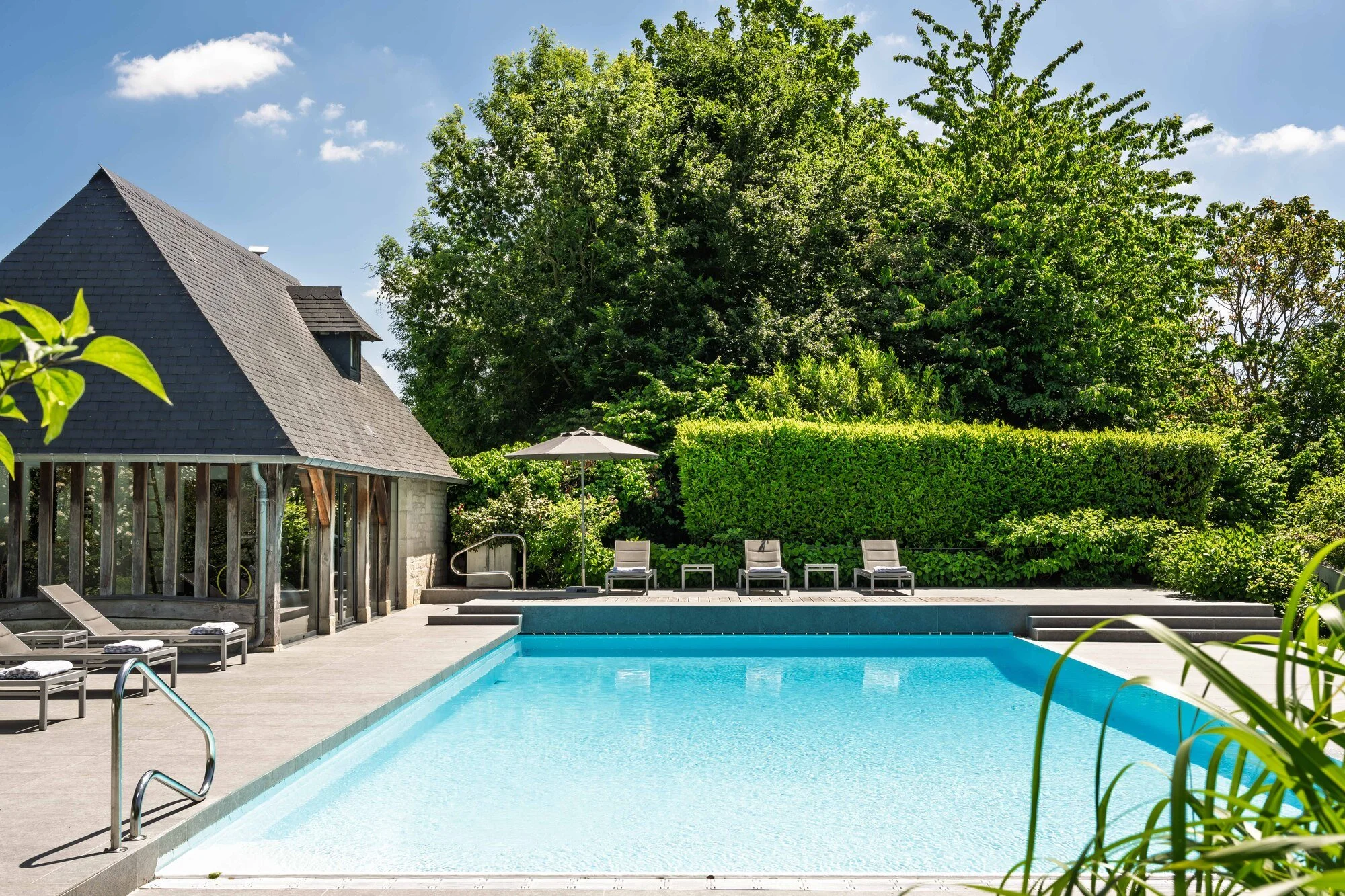 luxury villa in normandy outdoor pool