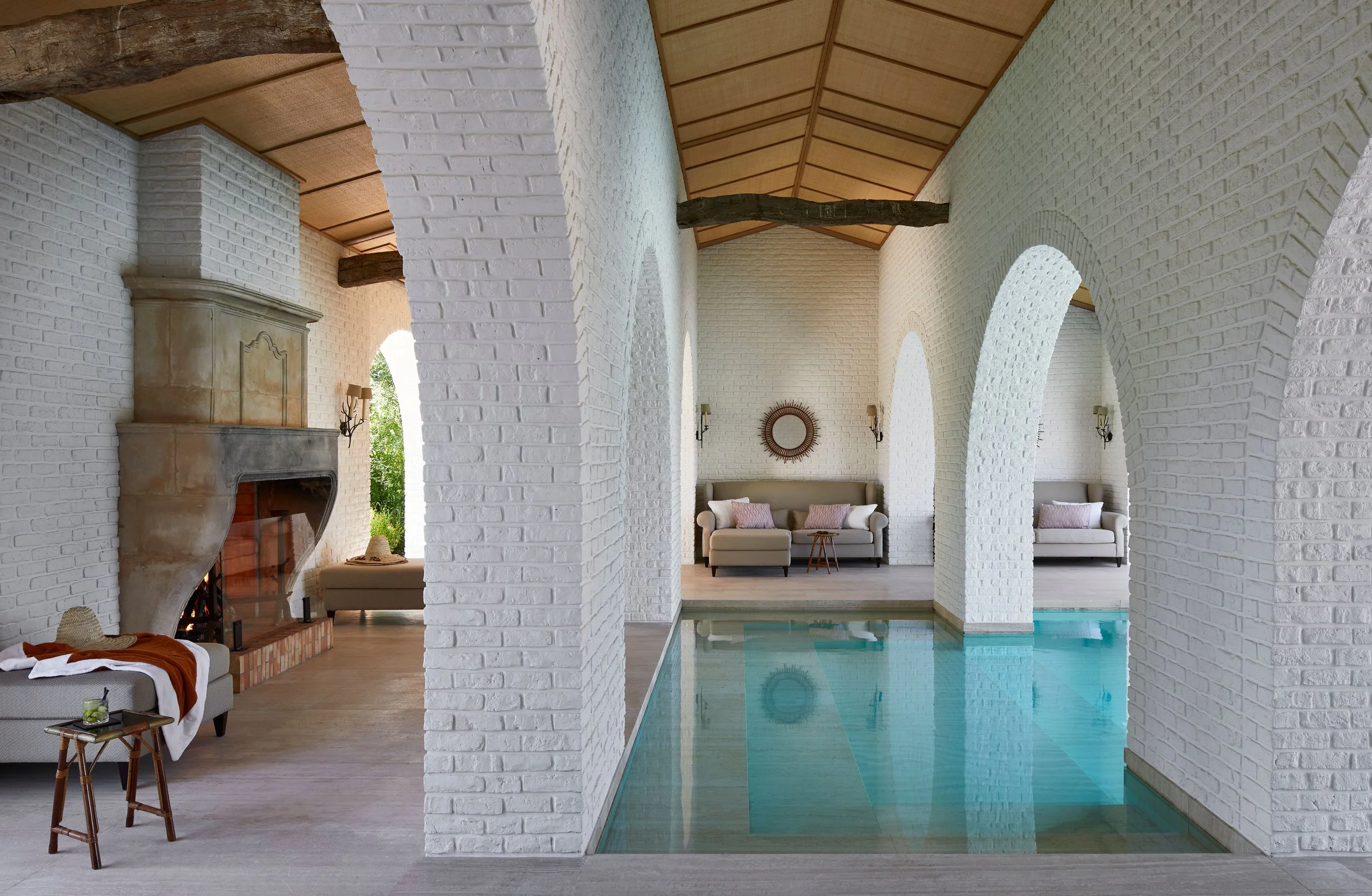 luxury wedding in Grimaud indoor pool