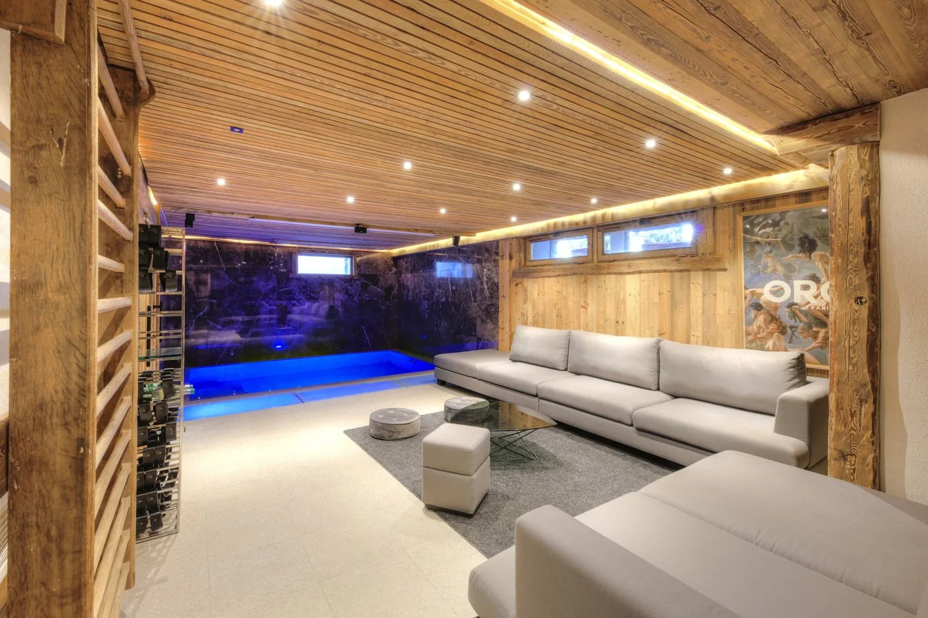 Luxury chalet for rent in Megève Mont Blanc indoor pool