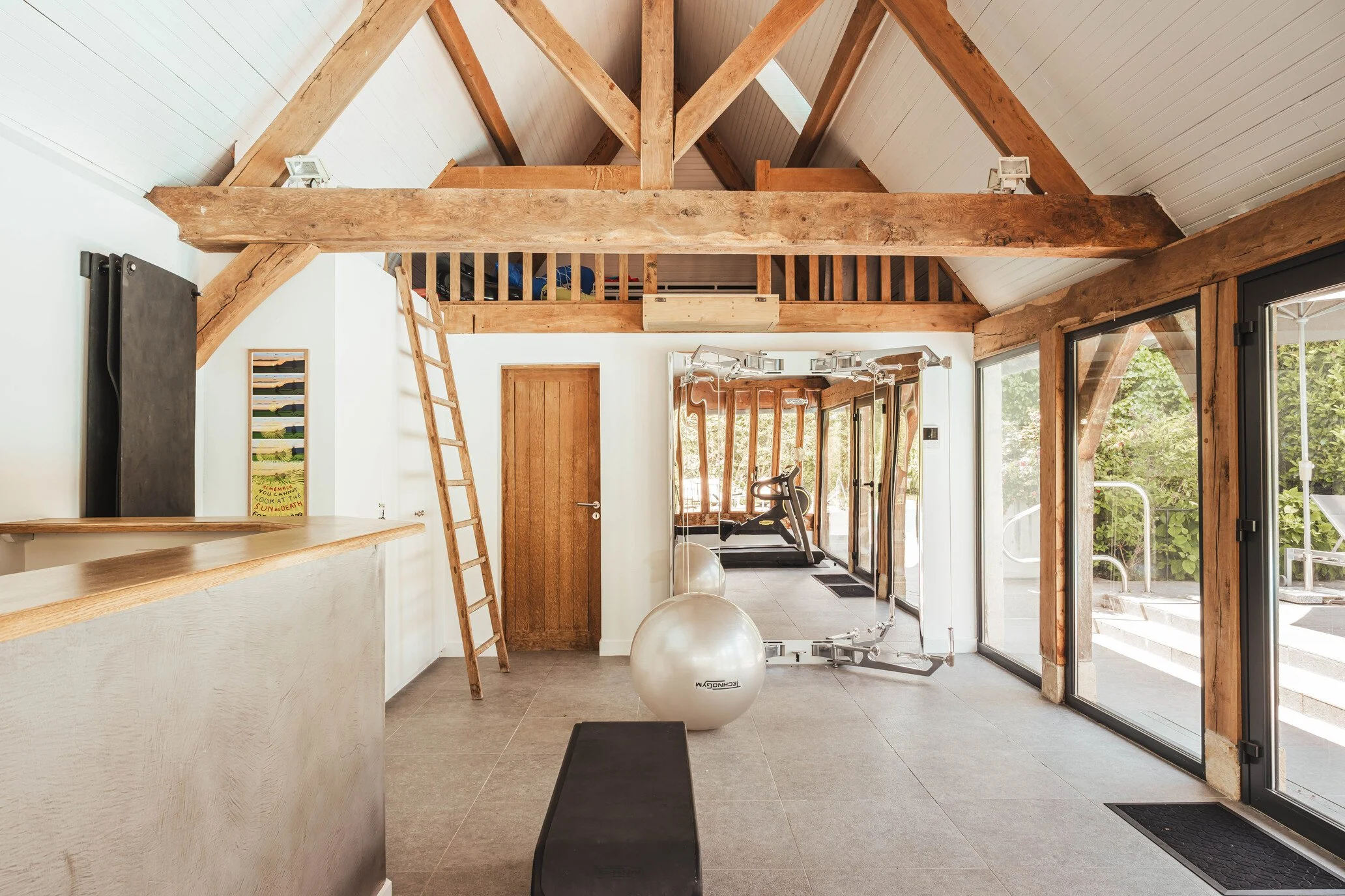 Luxury villa Bonneville gym