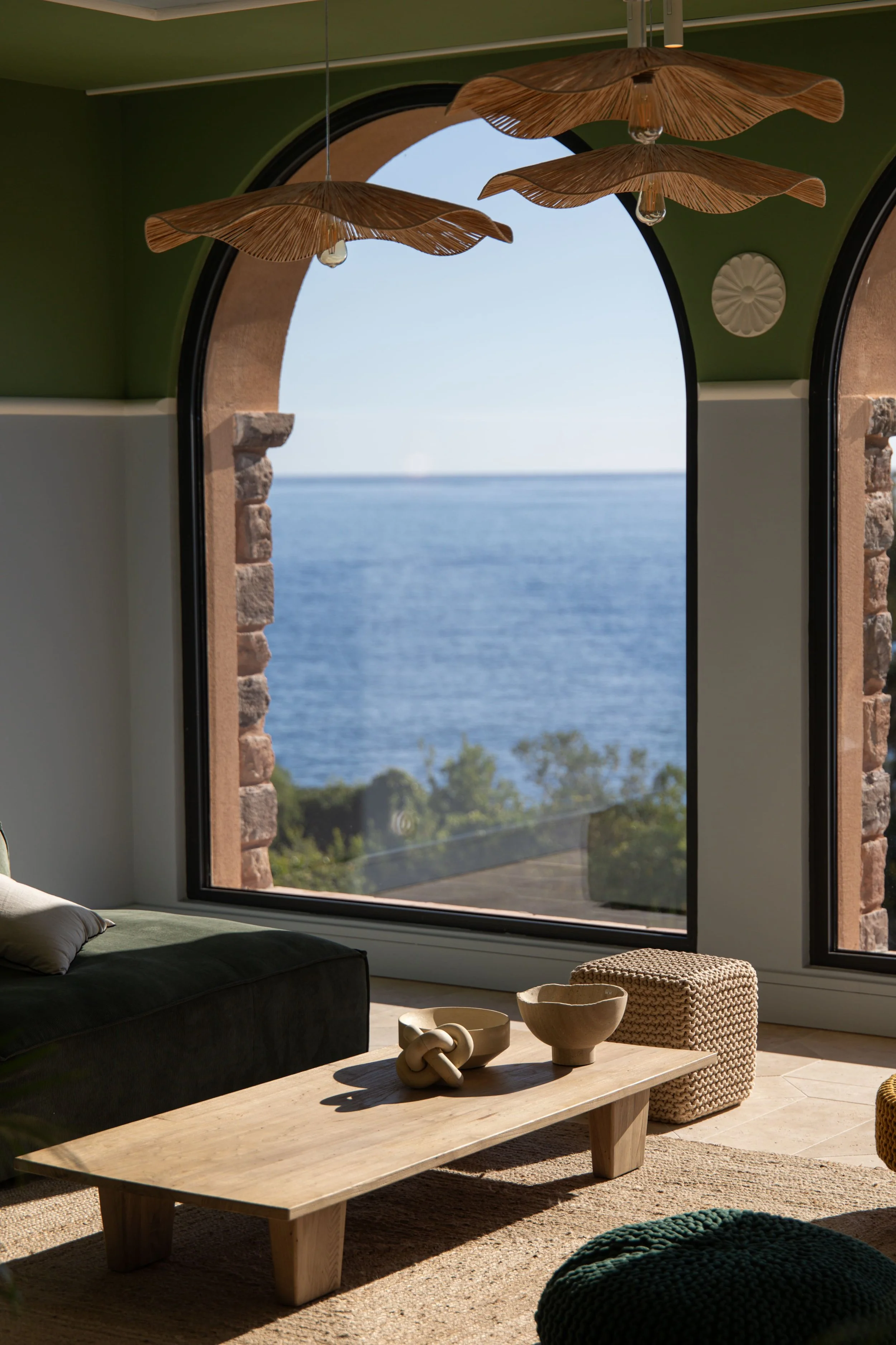 luxury villa Théoule-sur-Mer lounge area with sea view