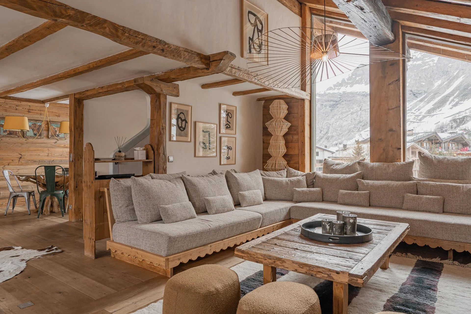 luxury chalet in Val d'Isère living area